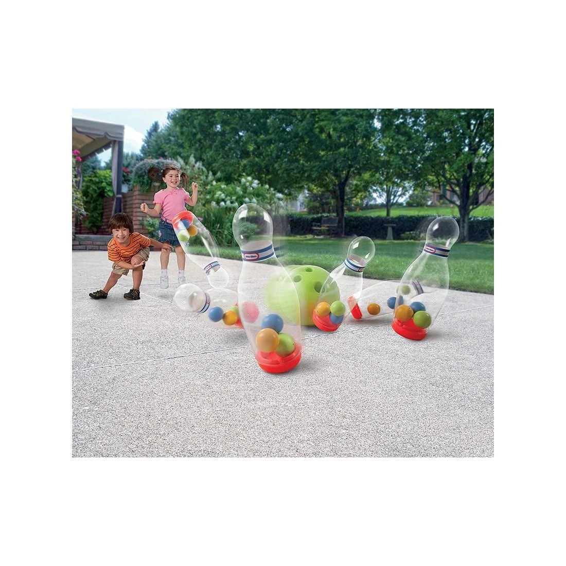 1 Little Tikes Clearly Sports Bowling Set - Green, 1 of 4