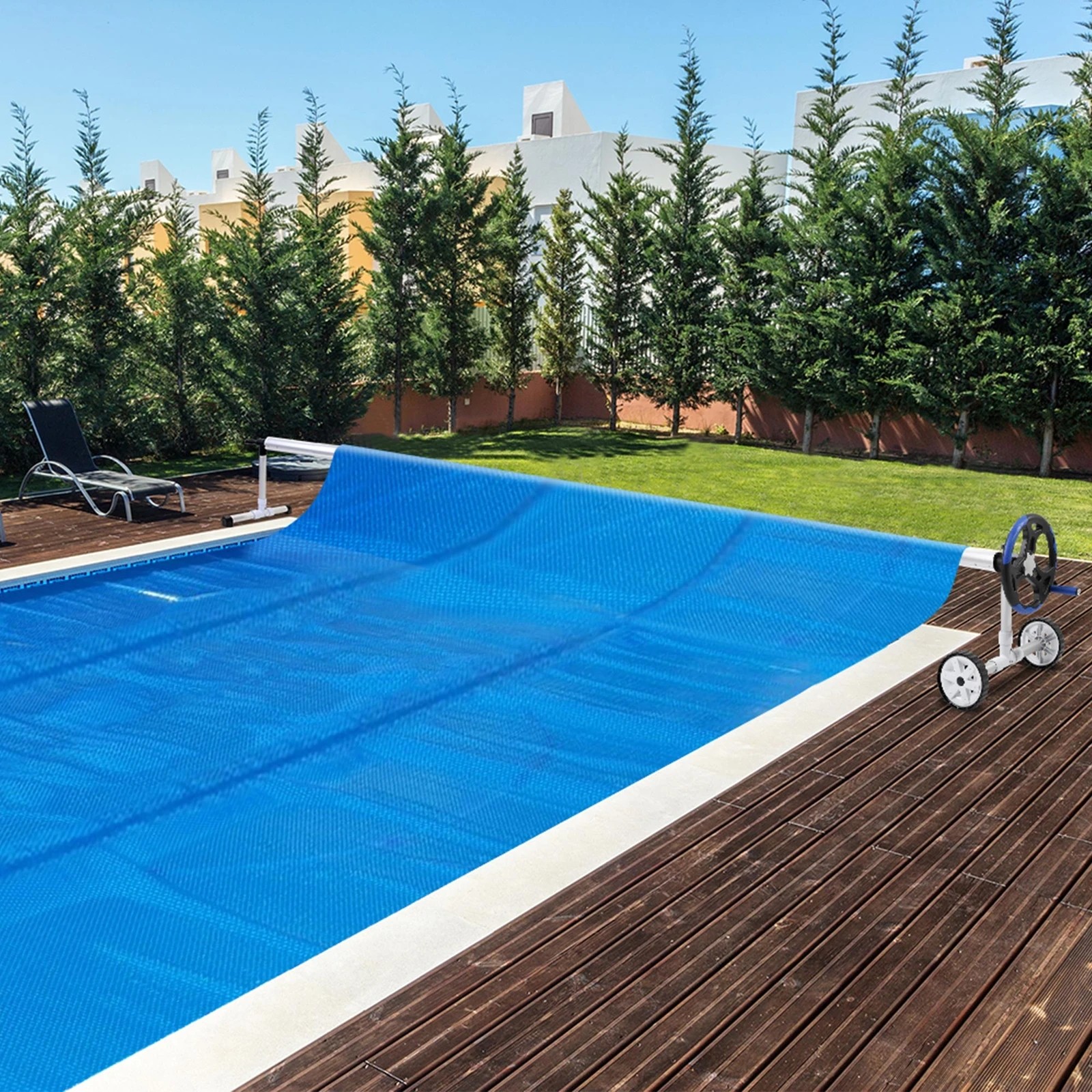 6 Alfordson Pool Cover 500 Micron 7X4M Solar Blanket Swimming 6M Roller Reel - Blue, 6 of 8