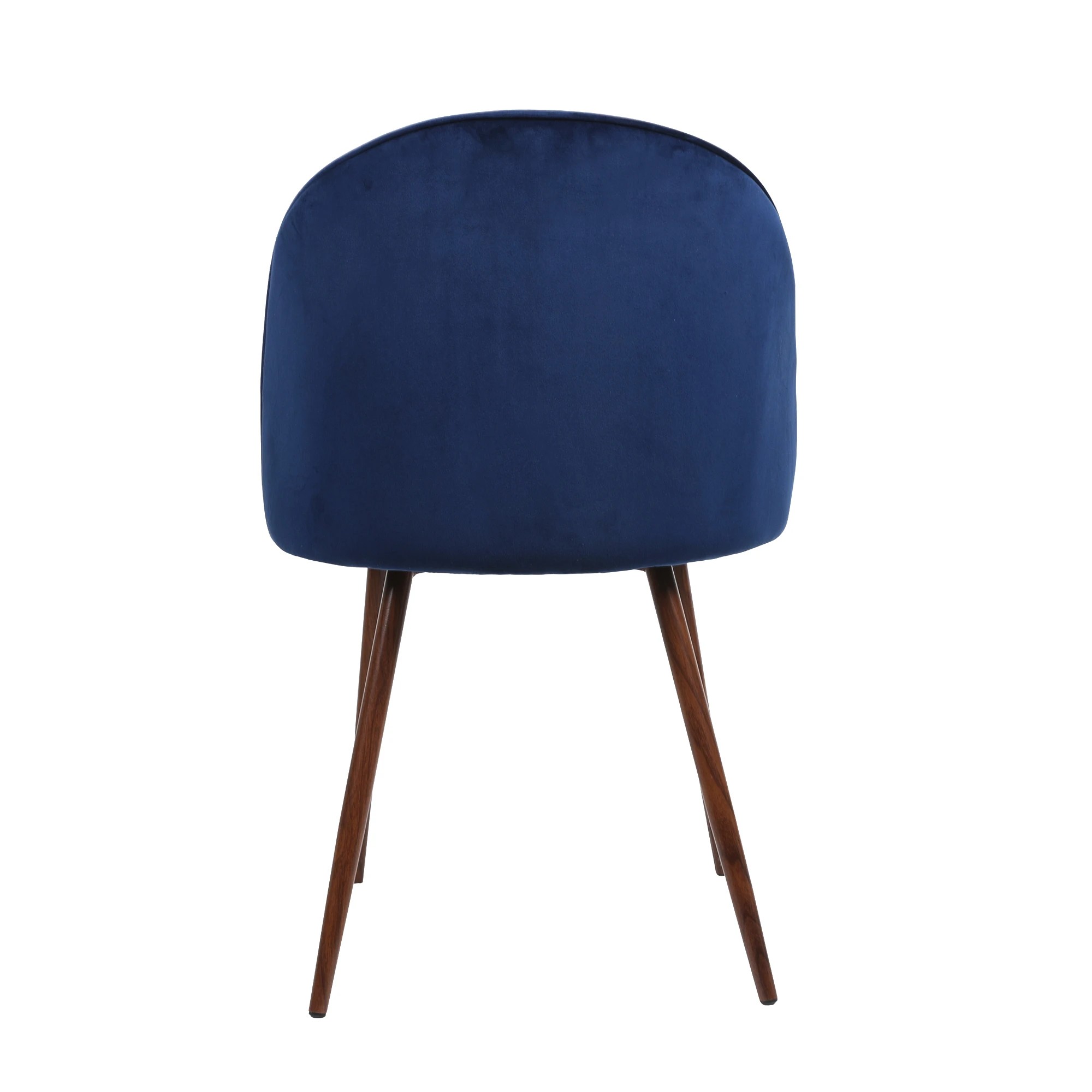 3 Levede 1 Set Of 4 Velvet Dining Chairs - Navy, 3 of 6