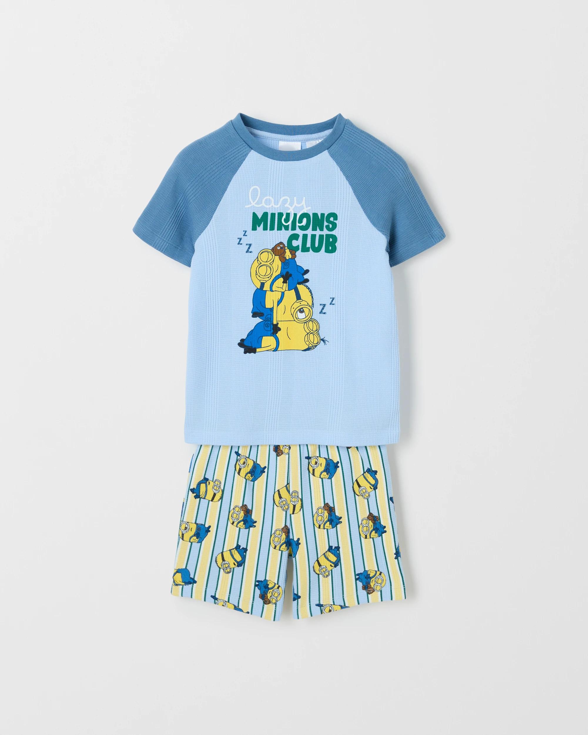 1 Minions Australian Cotton Younger Boys Rib Pyjama Set MINIONS, 1 of 4