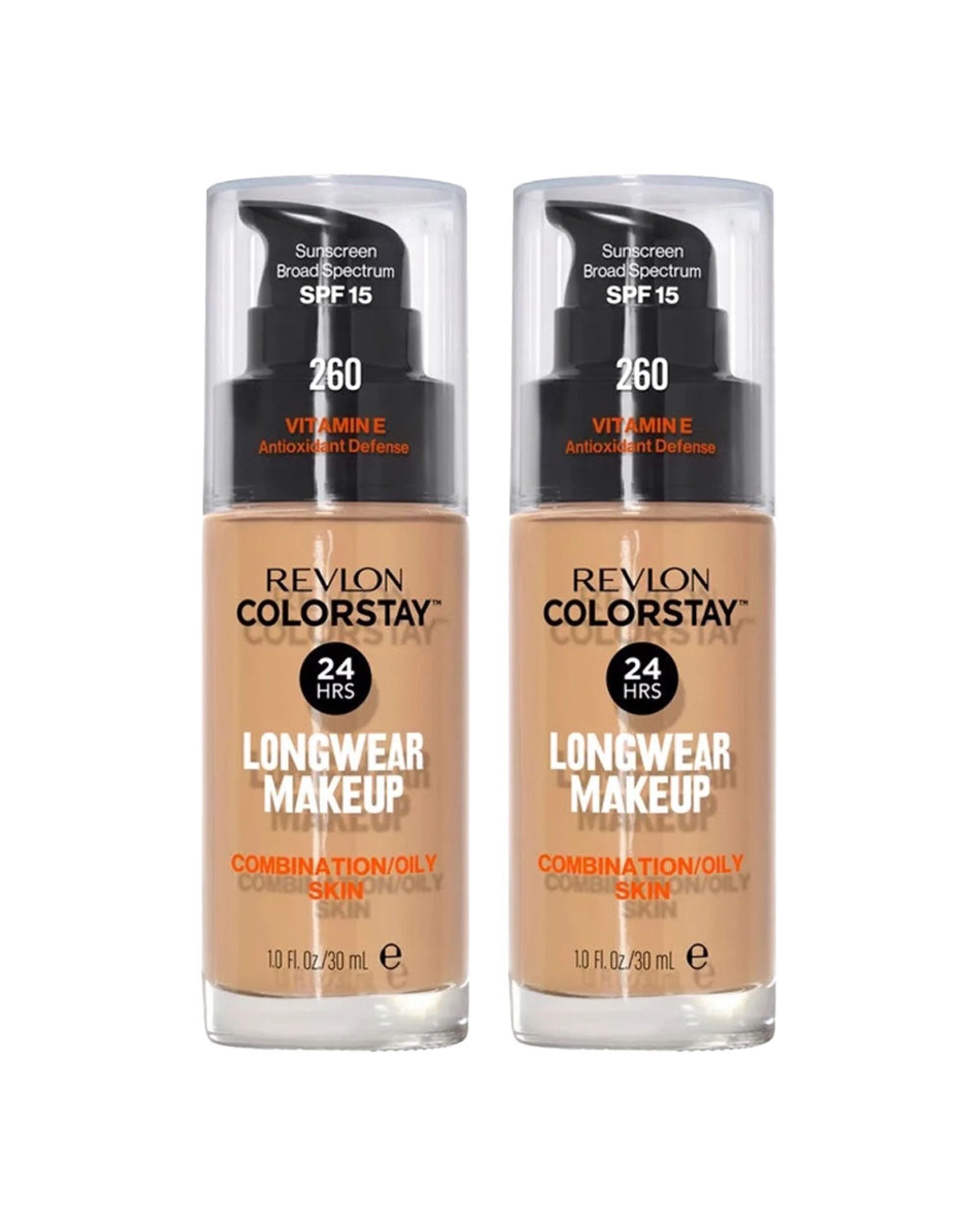 1 Revlon Colorstay Longwear Makeup Combination/oily Skin Spf15 30ml 260 Light Honey - 2 Pack, 1 of 1