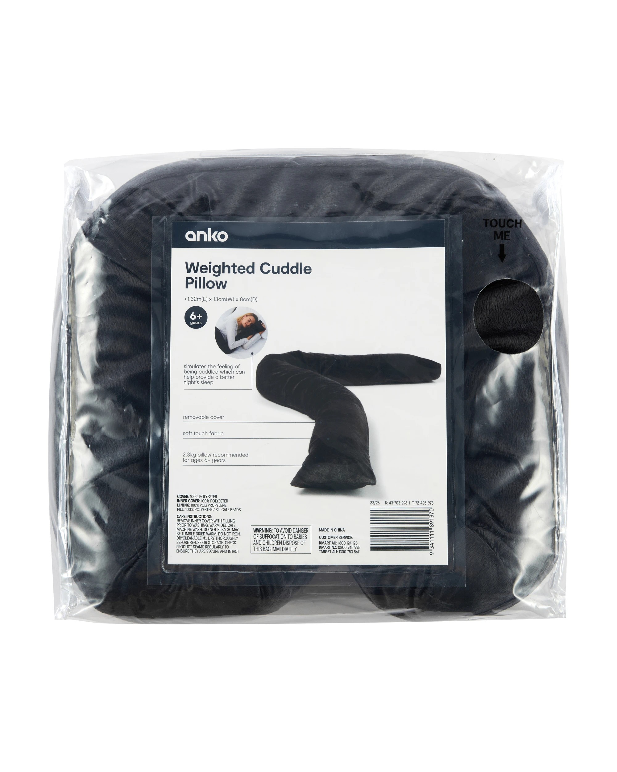 7 Weighted Cuddle Pillow - Dark Grey, 7 of 7