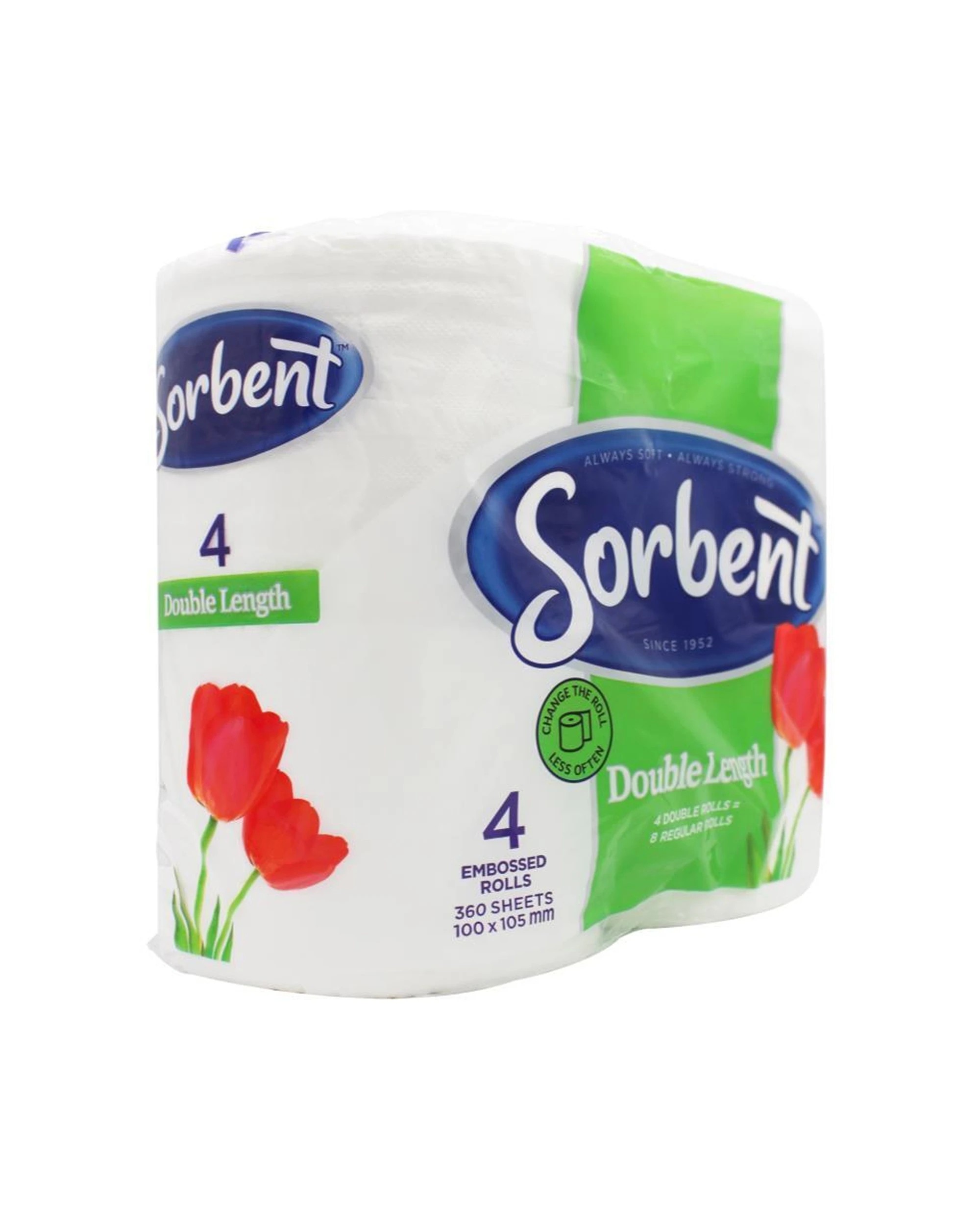 5 Sorbent 10x 4pc Toilet Tissue Silky Double Length Rolls Pack - White, 5 of 5