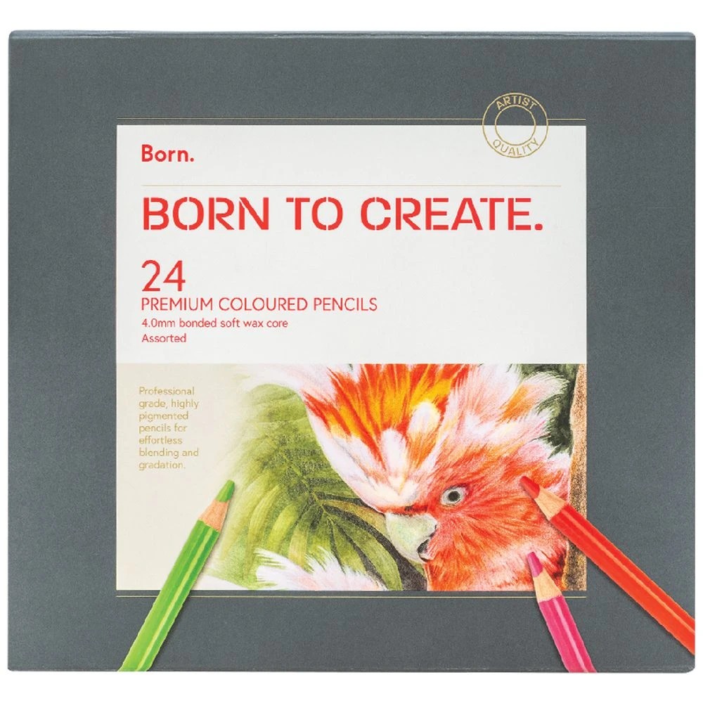 1 Born Premium Colour Pencils 24 Pack, 1 of 4