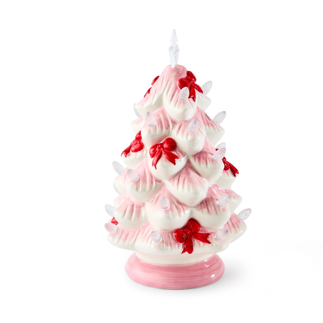 4 Battery Operated LED Light Up Ceramic Tree - Assorted, 4 of 10