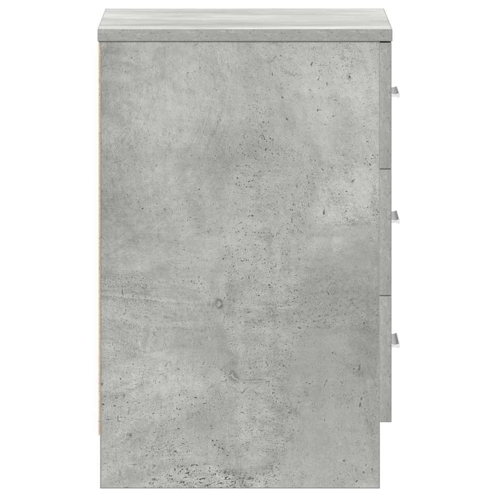 7 vidaXL Bedside cabinet Ample Storage - Grey, 7 of 9