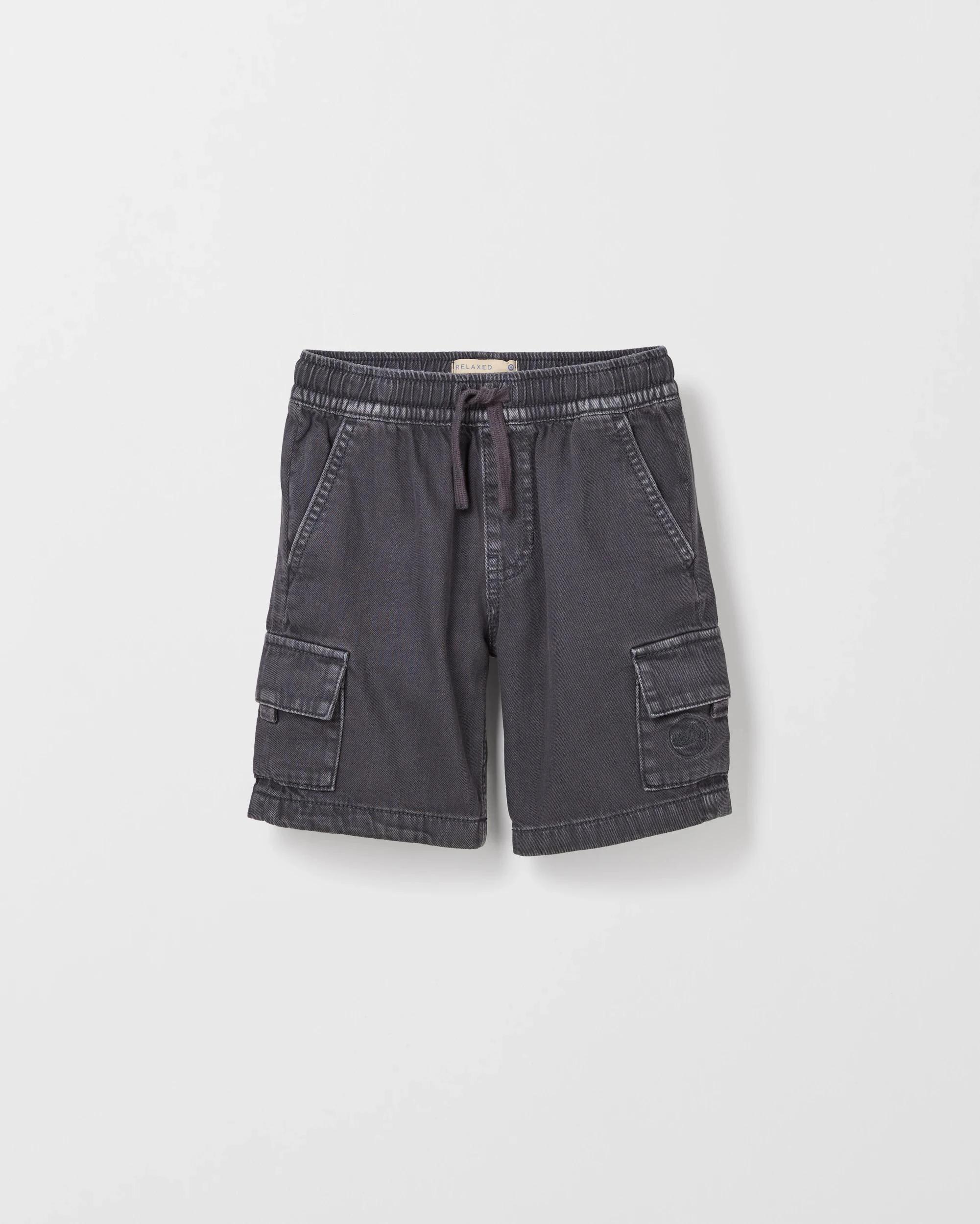 1 Target Denim Pull On Cargo Shorts BLACK PEARL, 1 of 2