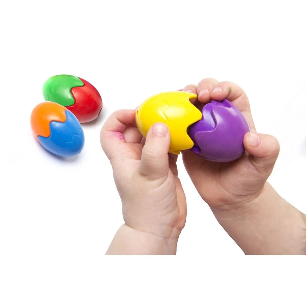2 First Creations Easi-Grip Egg Shaped Crayons Assorted 3 Pack, 2 of 2