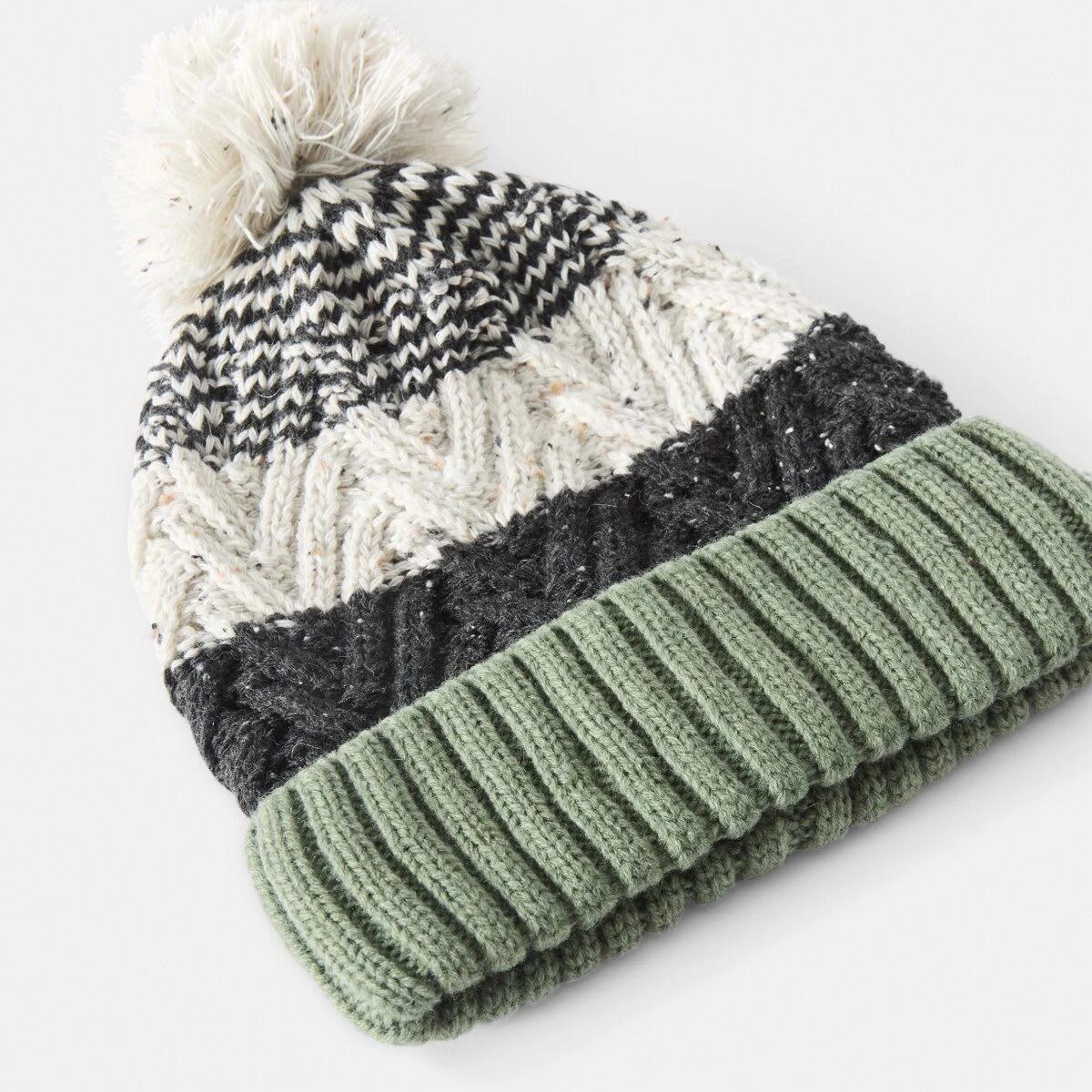 3 Stripe Beanie Grn Stripe, 3 of 3