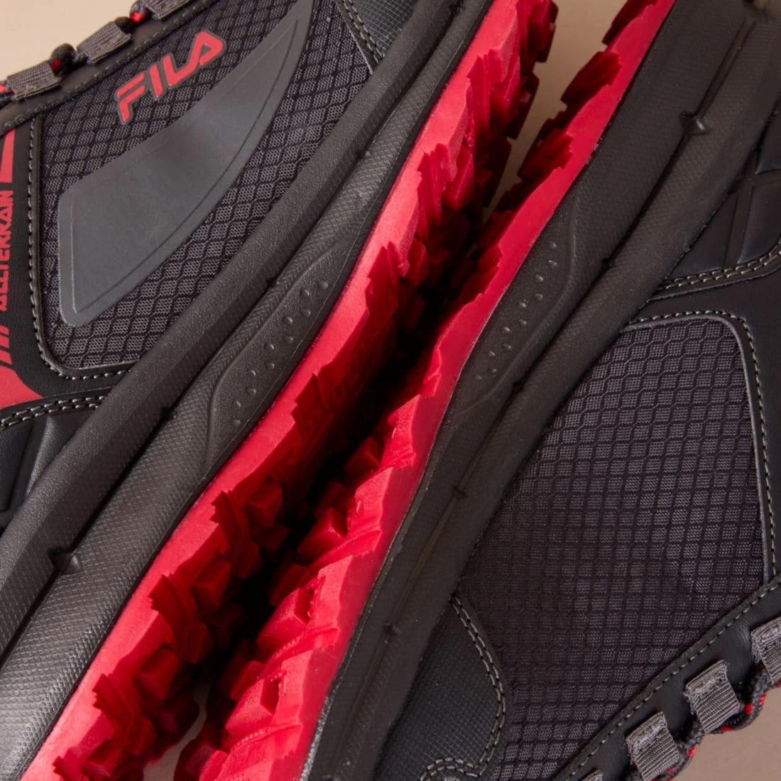 6 Fila Mens Trail Sneakers - Arpino CHARCOAL / RED, 6 of 6