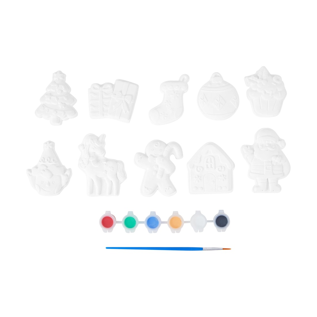 2 17 Piece Paint Your Own Christmas Plaster Set, 2 of 7