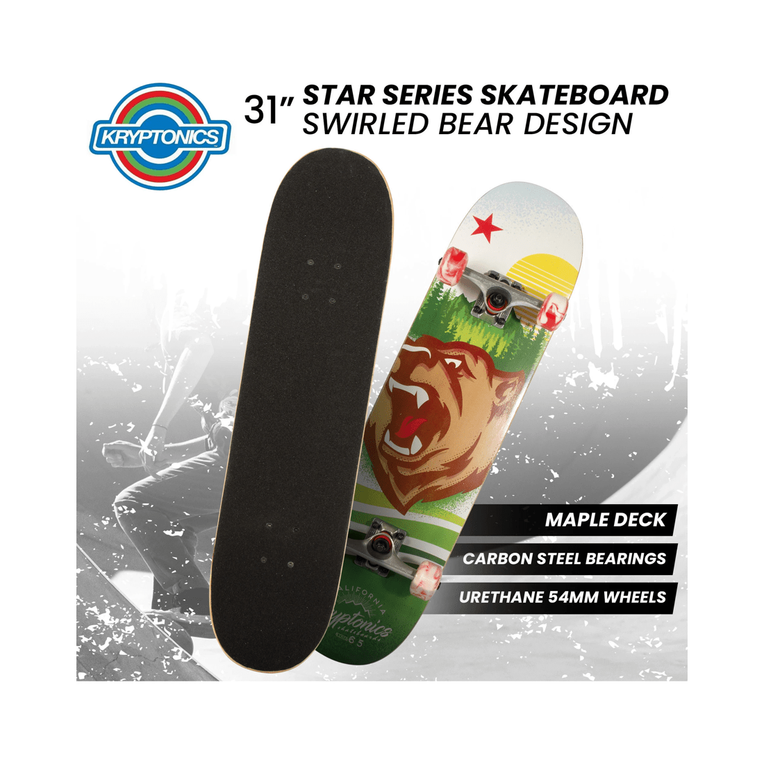 2 Kryptonics 31-inch Star Series Complete Skateboard, 2 of 10