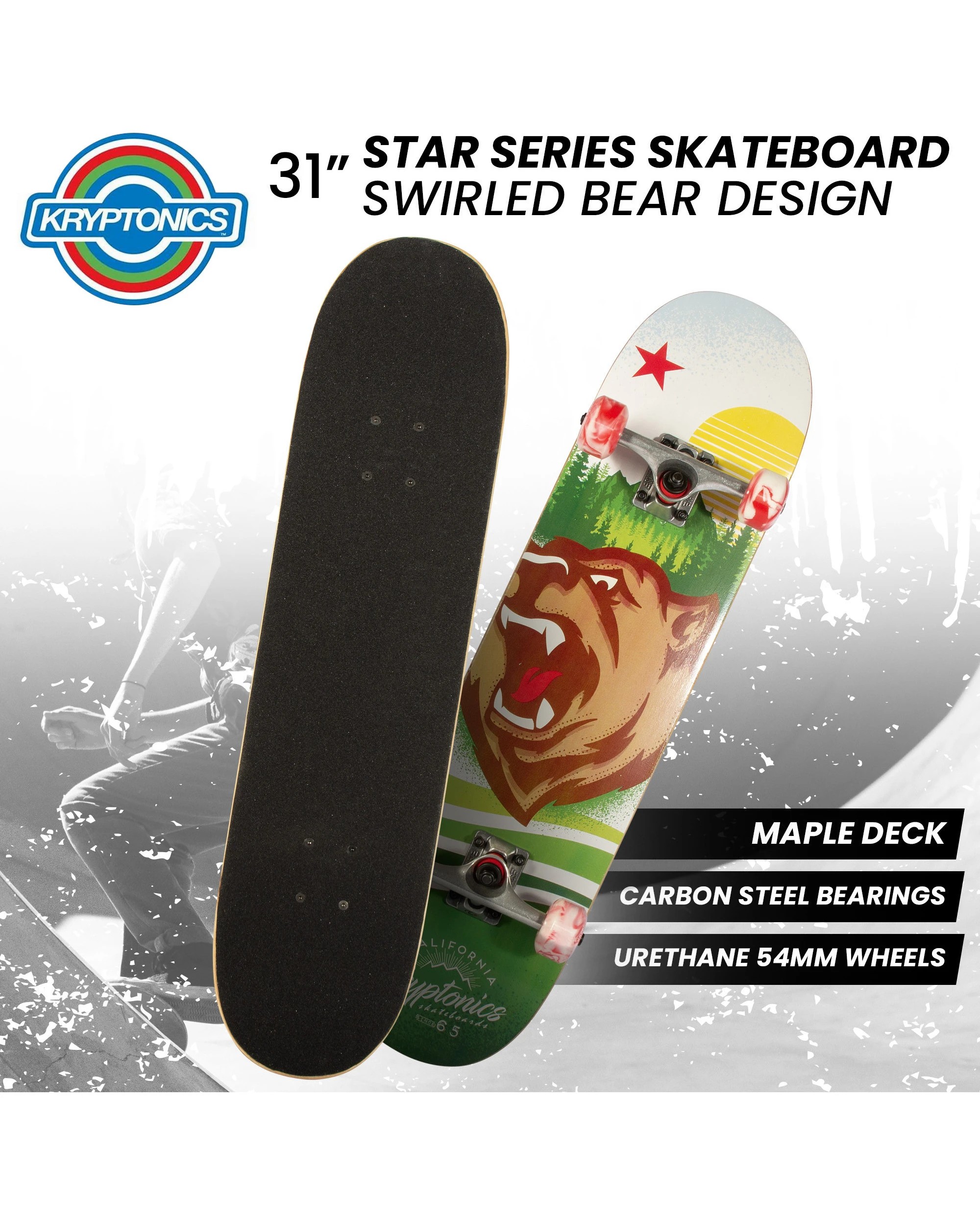 2 Kryptonics 31-inch Star Series Complete Skateboard, 2 of 10