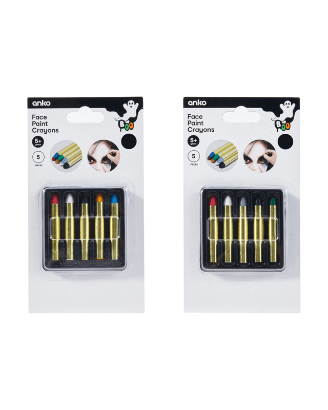 5 Piece Face Paint Crayons Set - Asso