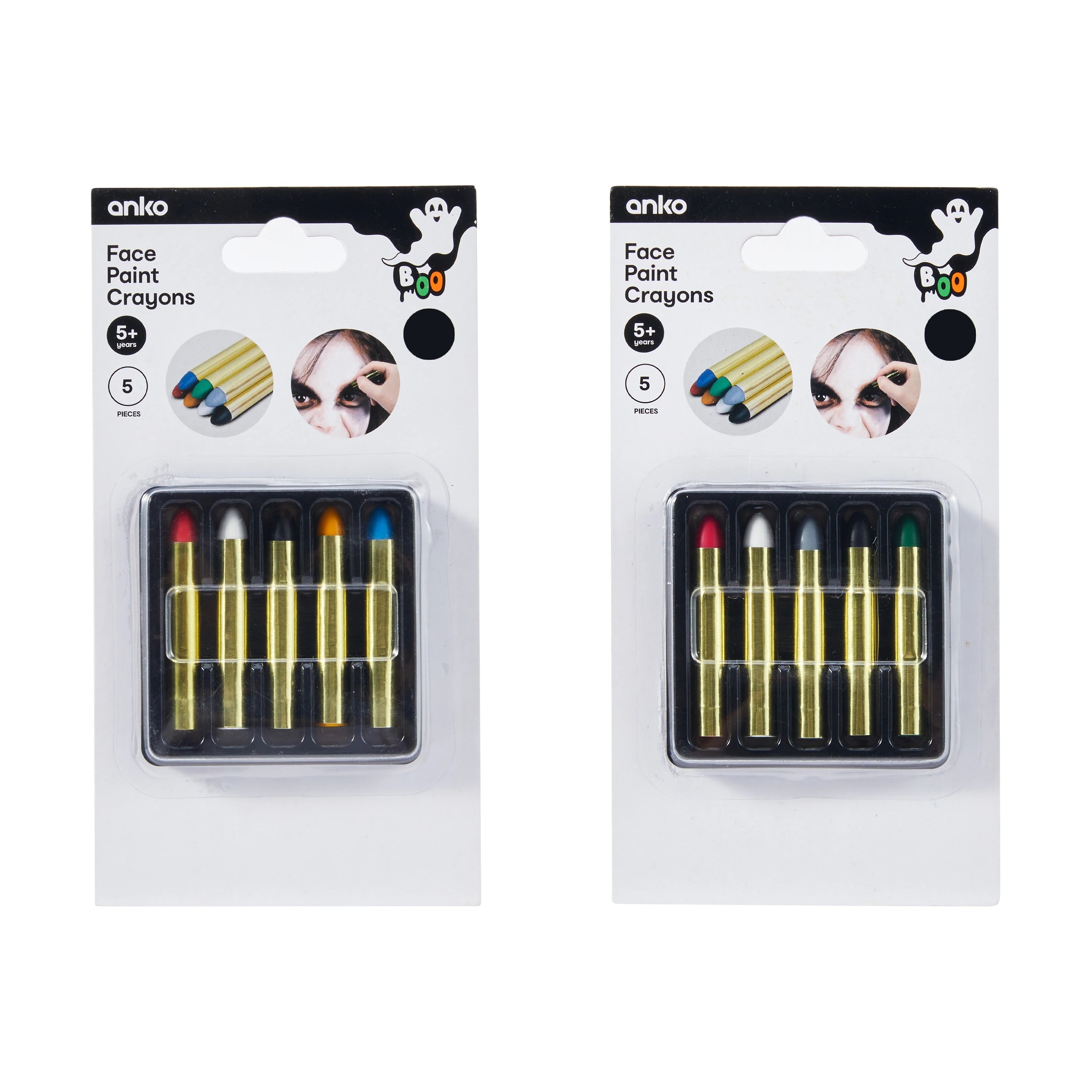 1 5 Piece Face Paint Crayons Set - Assorted, 1 of 4