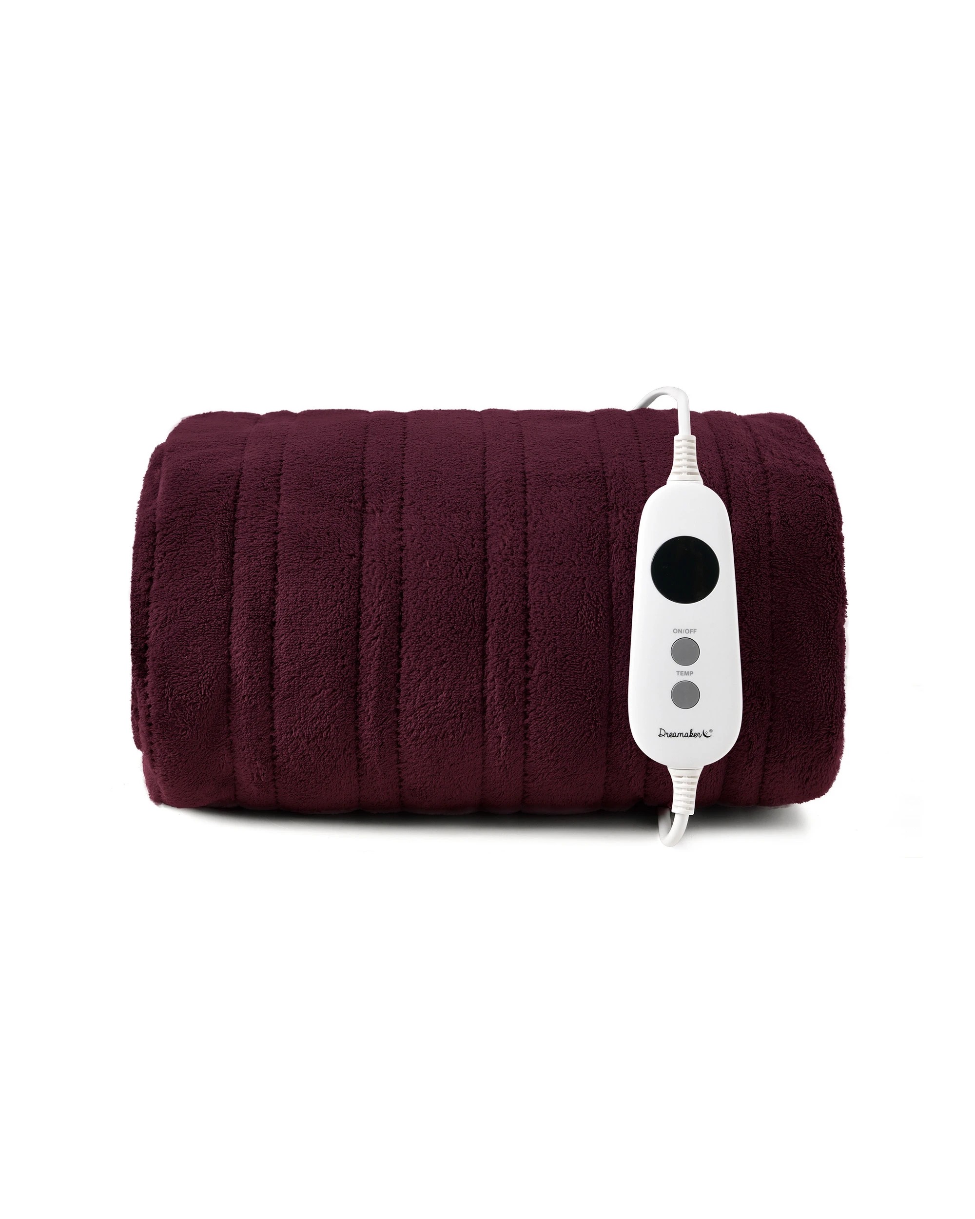 2 Dreamaker Kingston Coral Fleece Electric Heated Throw Blanket 130x160cm - Cherry, 2 of 7