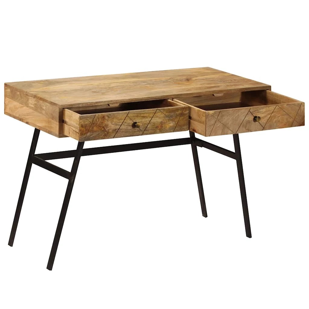 4 vidaXL Desk Ample Storage - Brown, 4 of 10