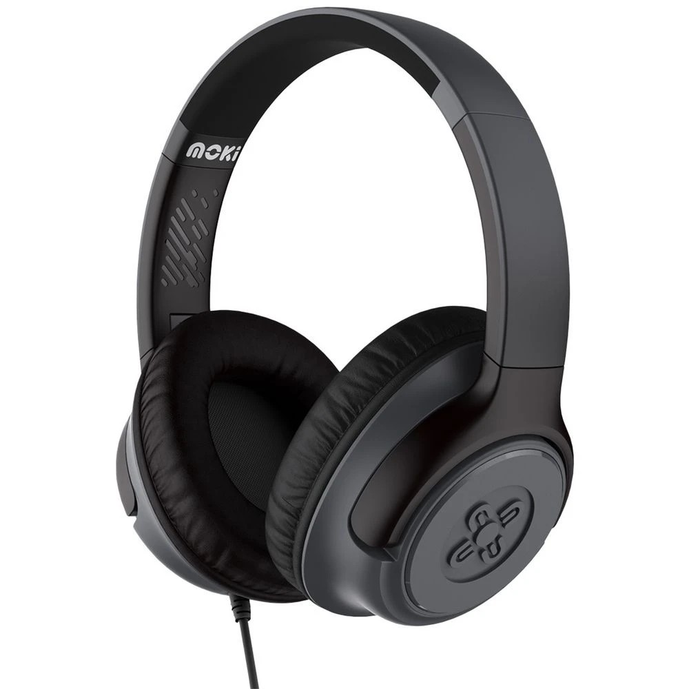 1 Moki Mixi Type-C Volume Limited Wired Headphones Black/Grey, 1 of 1