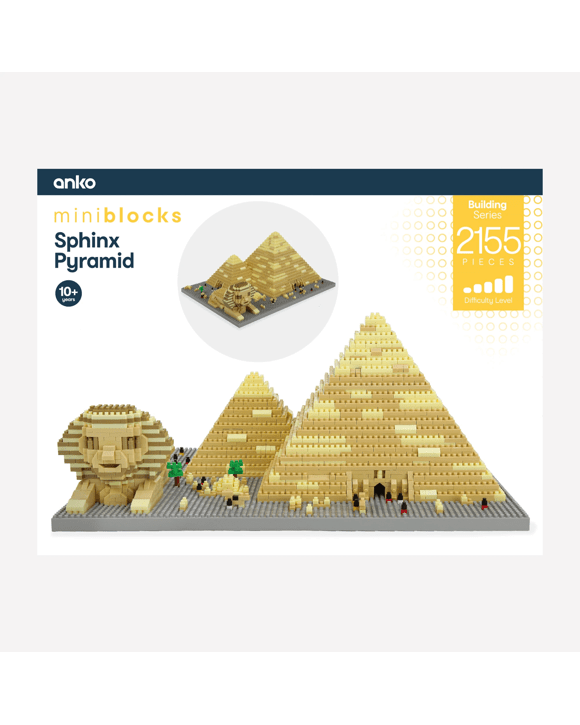 2155 Piece Mini Blocks Building Series: Sphinx Pyramid