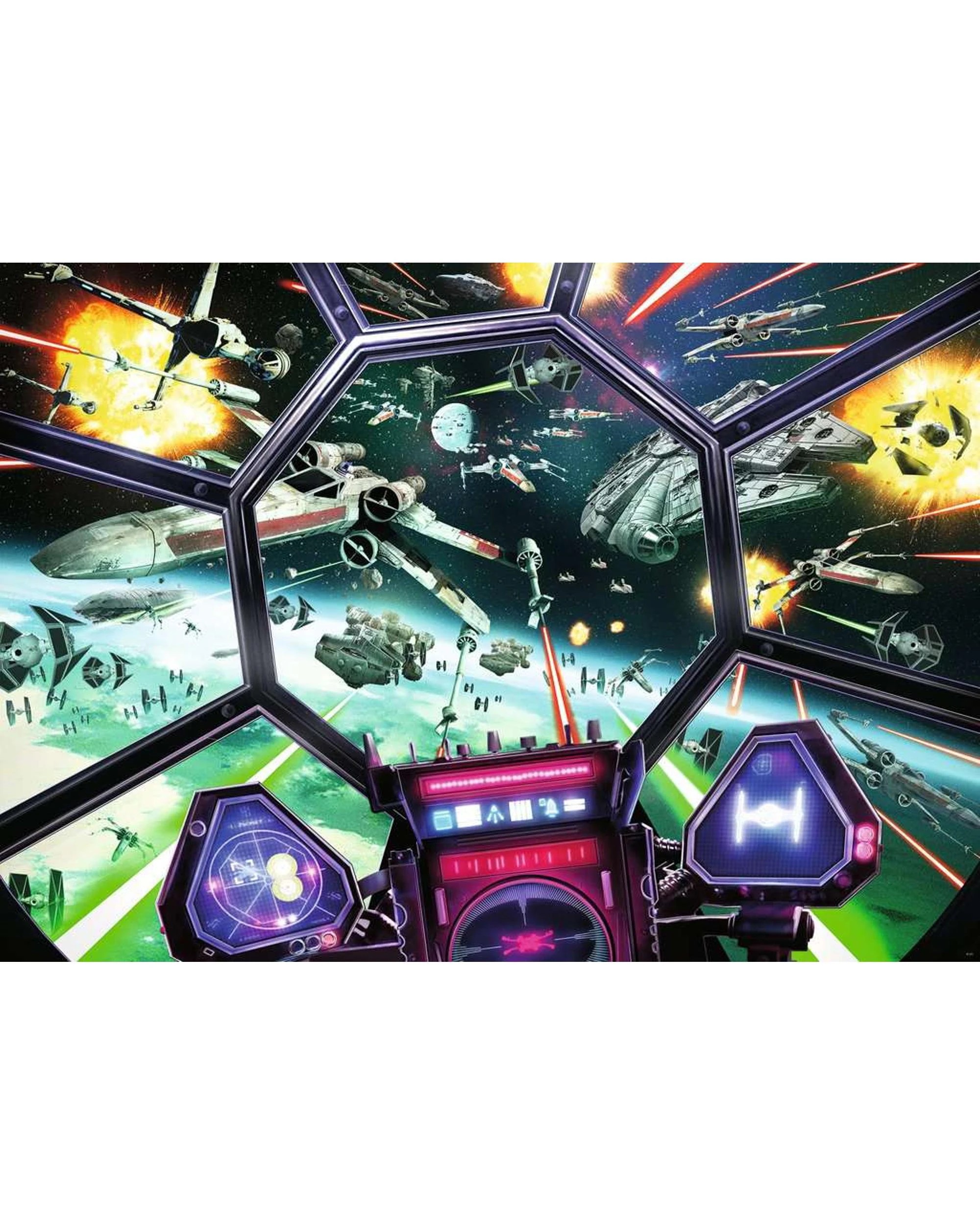 2 Ravensburger Star Wars Tie Fighter Cockpit 1000 Piece Puzzle, 2 of 2