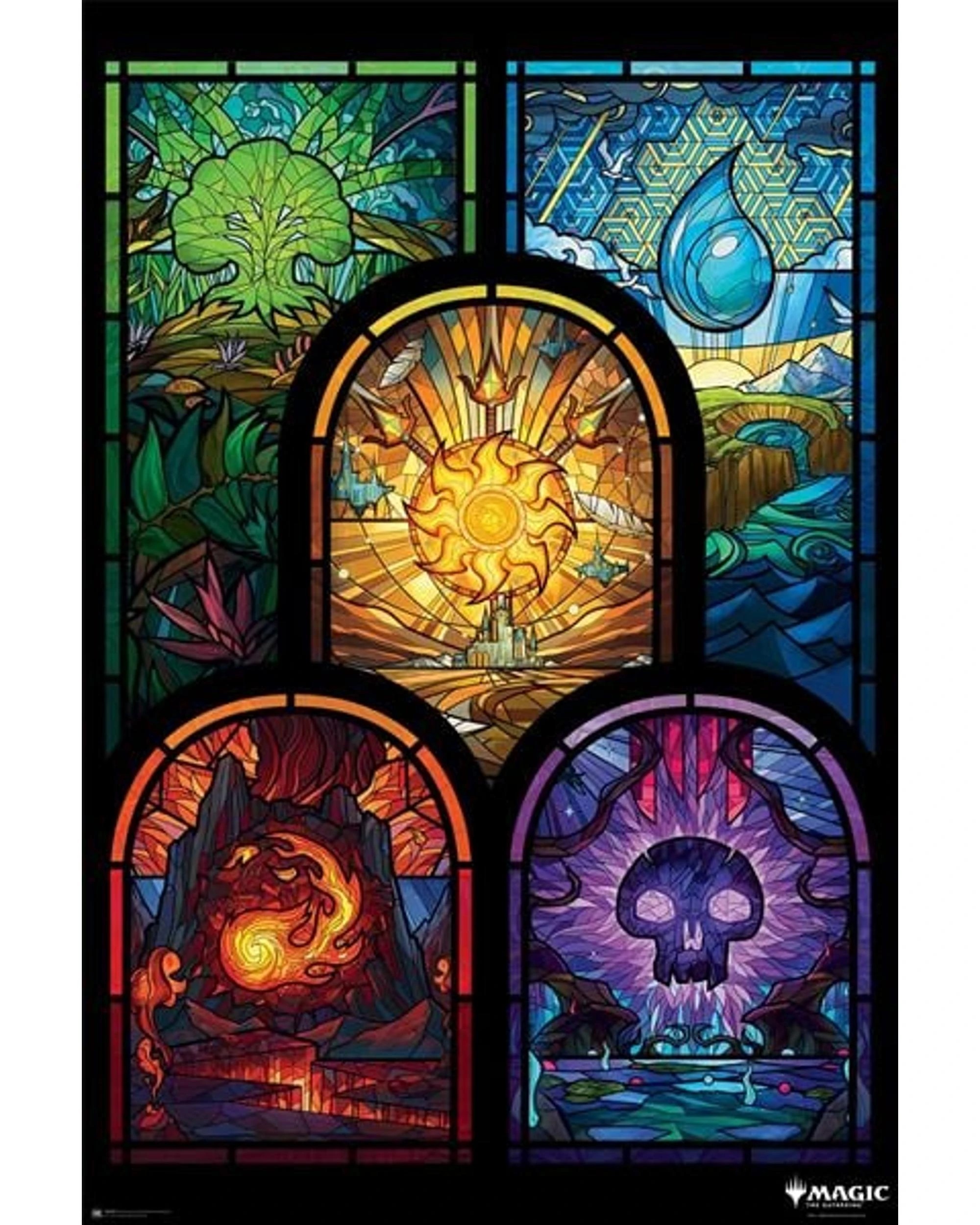 1 Magic the Gathering Stained Glass Poster, 1 of 1