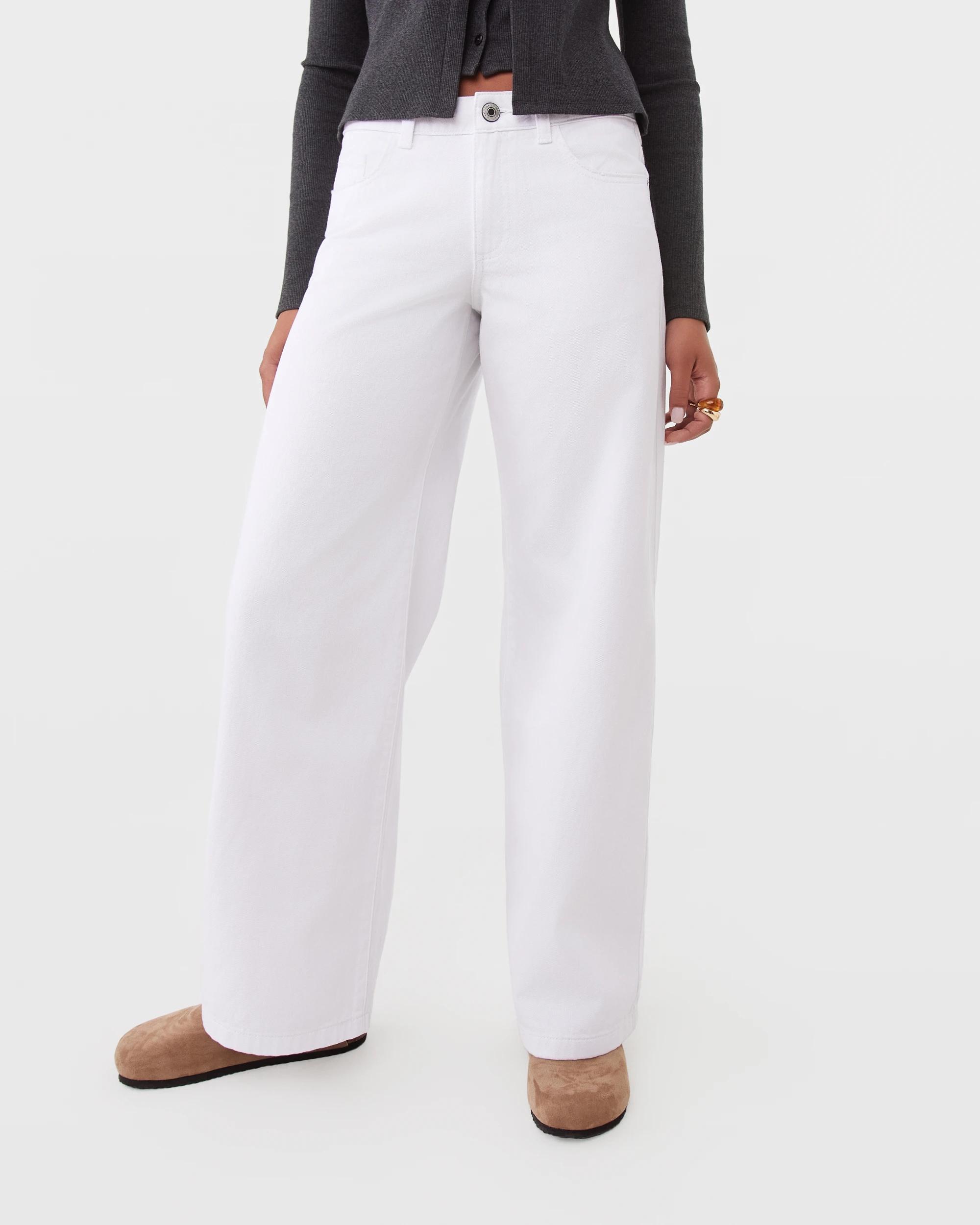 1 Low Rise Wide Leg Jeans White, 1 of 7