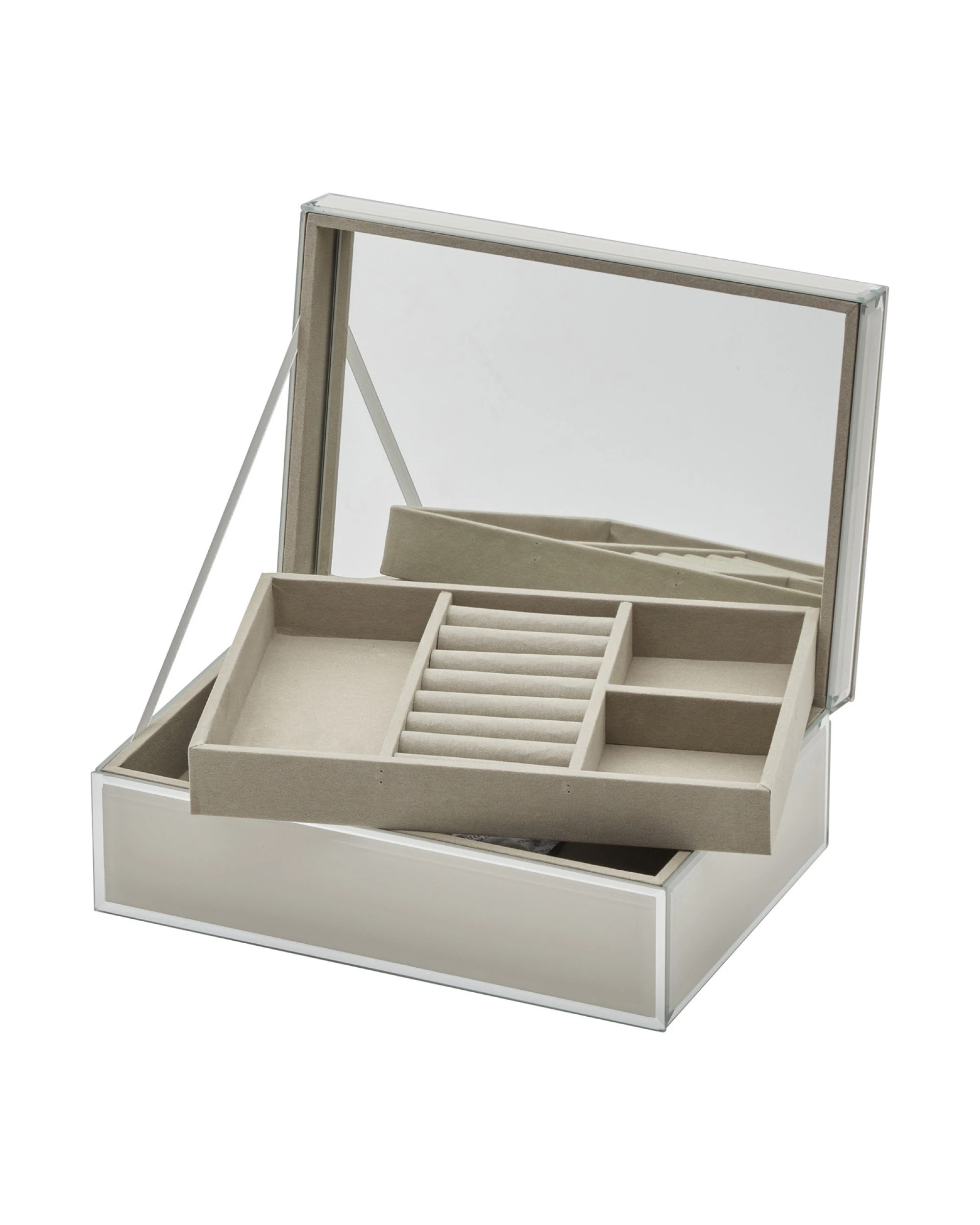 1 One Six Eight London Sara Jewellery Box - Nude - L - Beige, 1 of 6