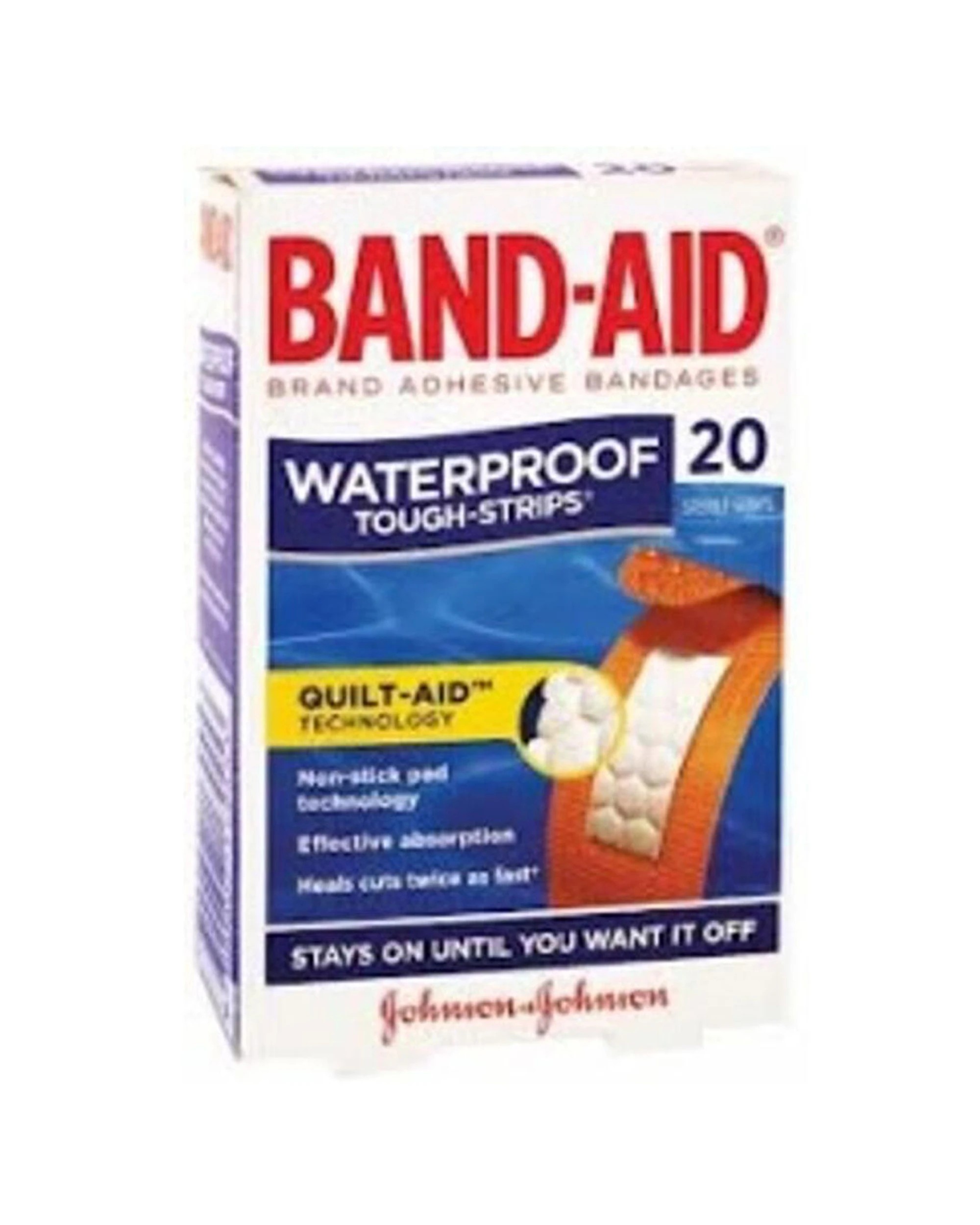 2 Band-Aid 6x 20pc Tough Strips Waterproof Adhesive Bandages Non-Stick Pad - Beige, 2 of 2