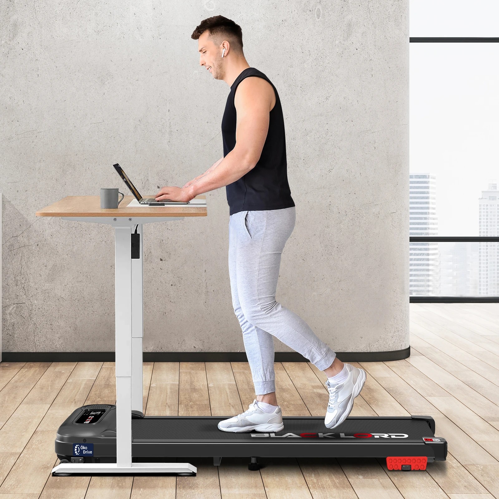 4 Black Lord Treadmill Electric Walking Pad Incline Shock Absorbers Home Gym - Black, 4 of 10