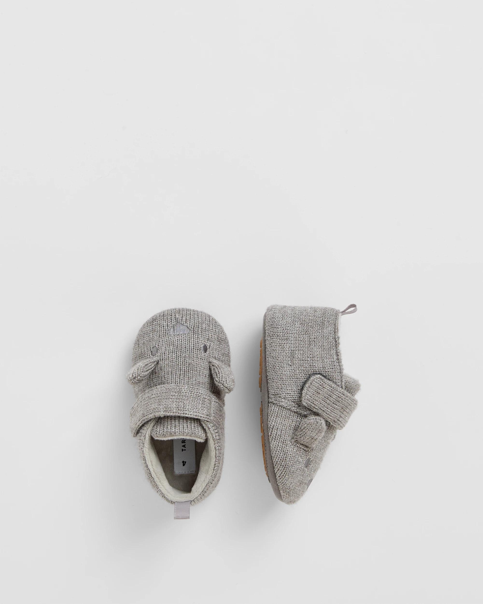 3 Target Baby Baby Pre Walker Novelty Knit Ballet Flats GREY, 3 of 3