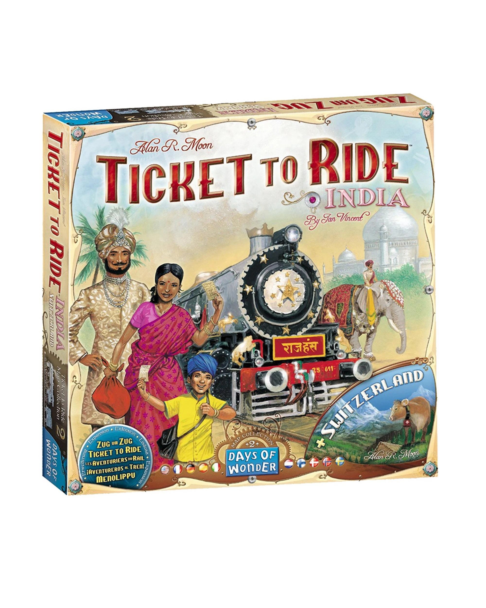 1 Ticket To Ride India + Switzerland Expansion Board Game, 1 of 3