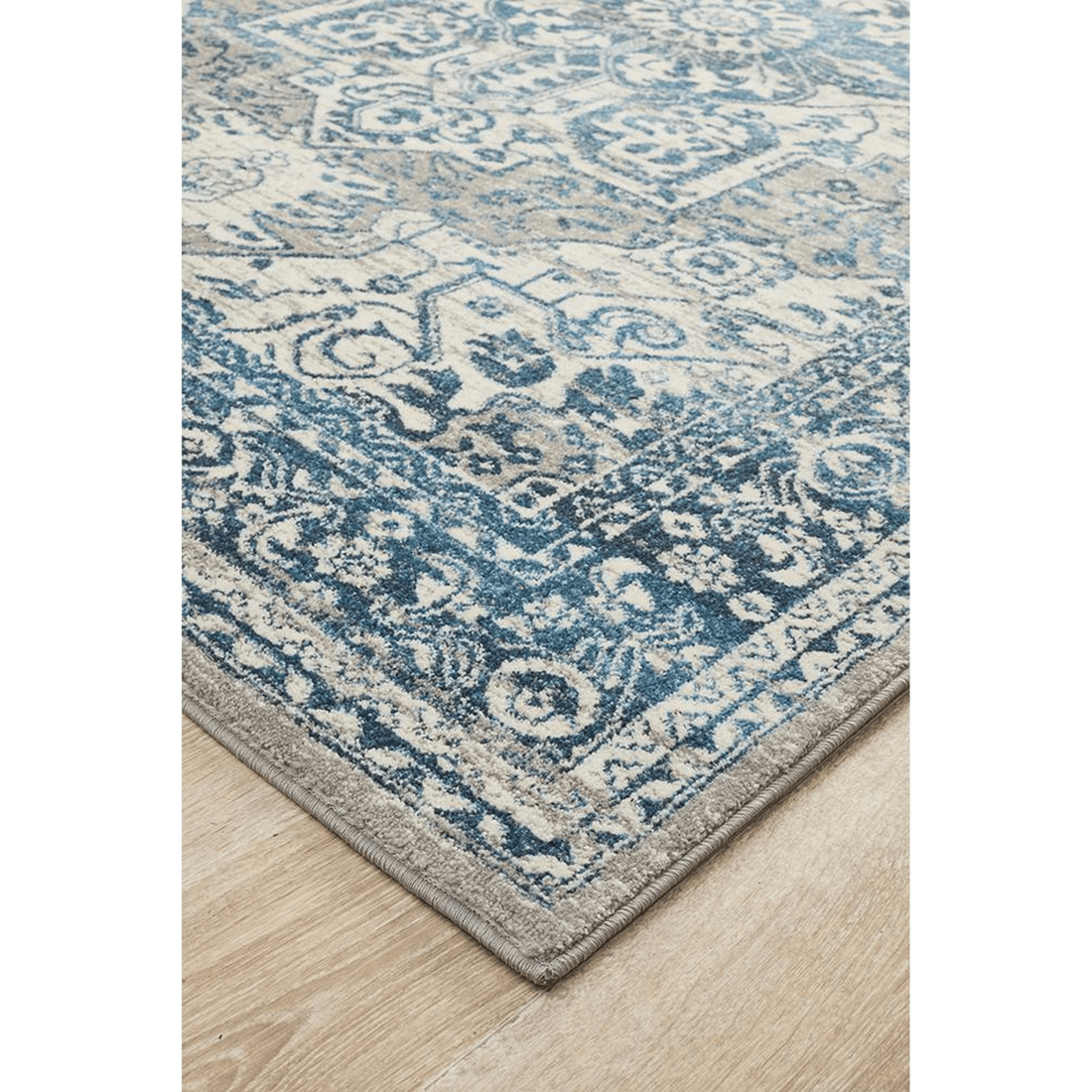 4 Rug Culture Babylon 207 Blue — Power-loomed Polypropylene Rug, 10 mm Pile (Made in Turkey) - Blue, 4 of 7