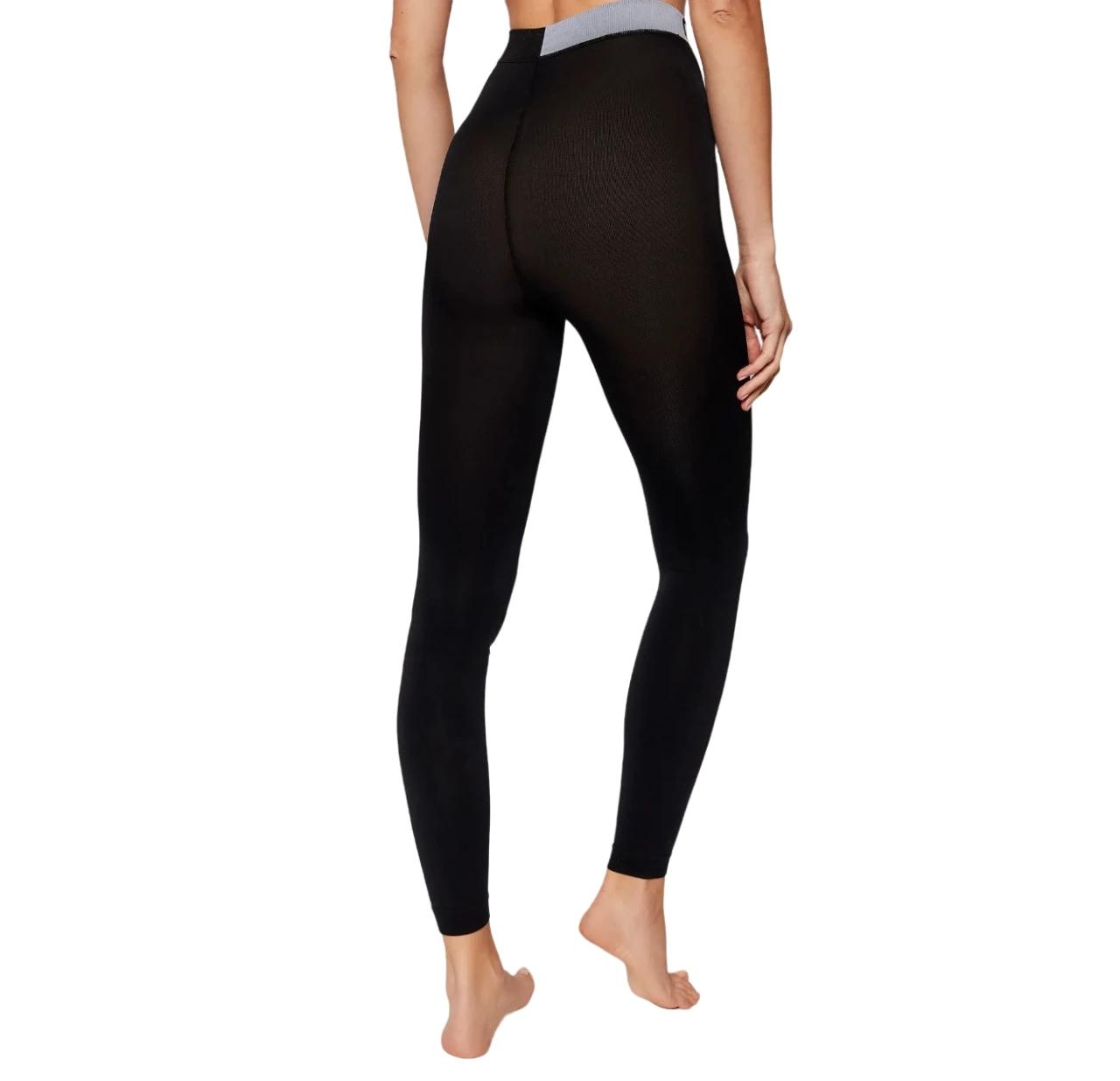 2 Calvin Klein 3 Pack Womens Black Slim Fit Pull On Leggings BLACK, 2 of 4