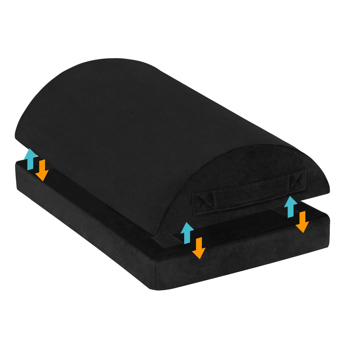 2 Starry Eucalypt Foot Rest Stool Foot Pad Foam Pillow Adjustable Cushion - Black, 2 of 4