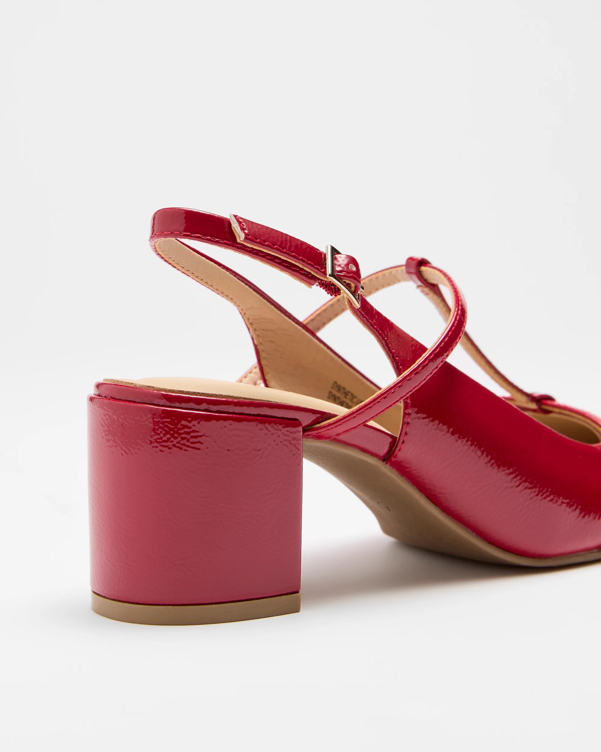 2 Target Womens T-bar Point Block Heel - Darla Ii RED CRINKLE PATENT, 2 of 3