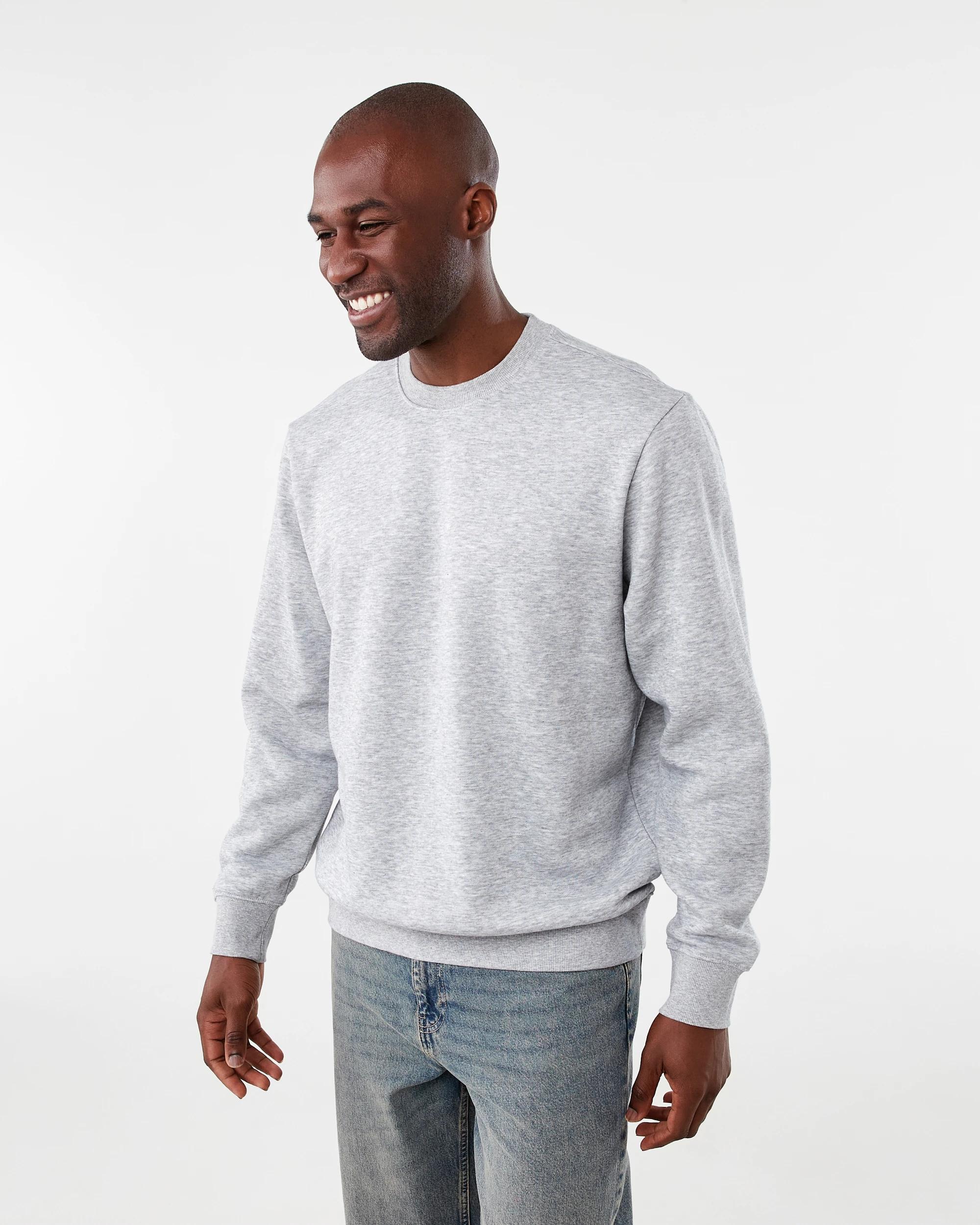 2 Basic Crew Neck Sweatshirt Gry Marle, 2 of 6