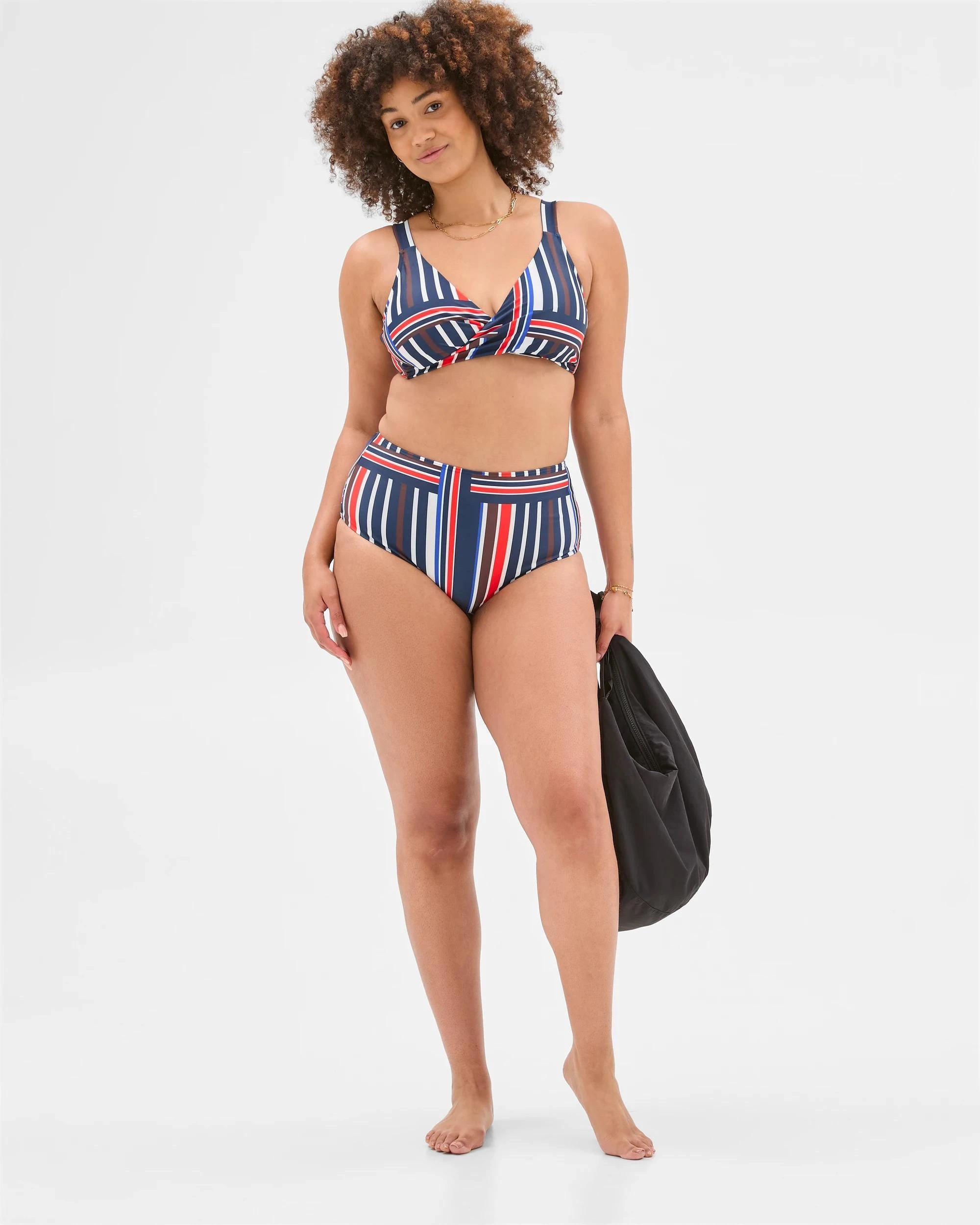 5 Target Resort Plunge Twist Bikini Top - Shape Your Body SUMMER ABSTRACT, 5 of 10