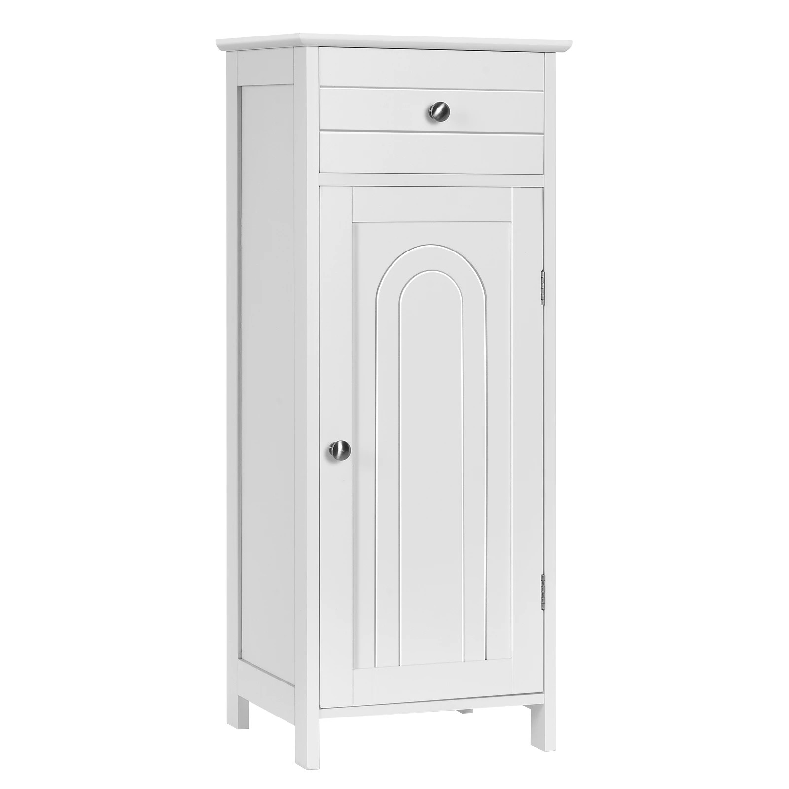 1 Costway Bathroom Floor Storage Cabinet Storage Organizer Unit w/Drawer, 1 of 1