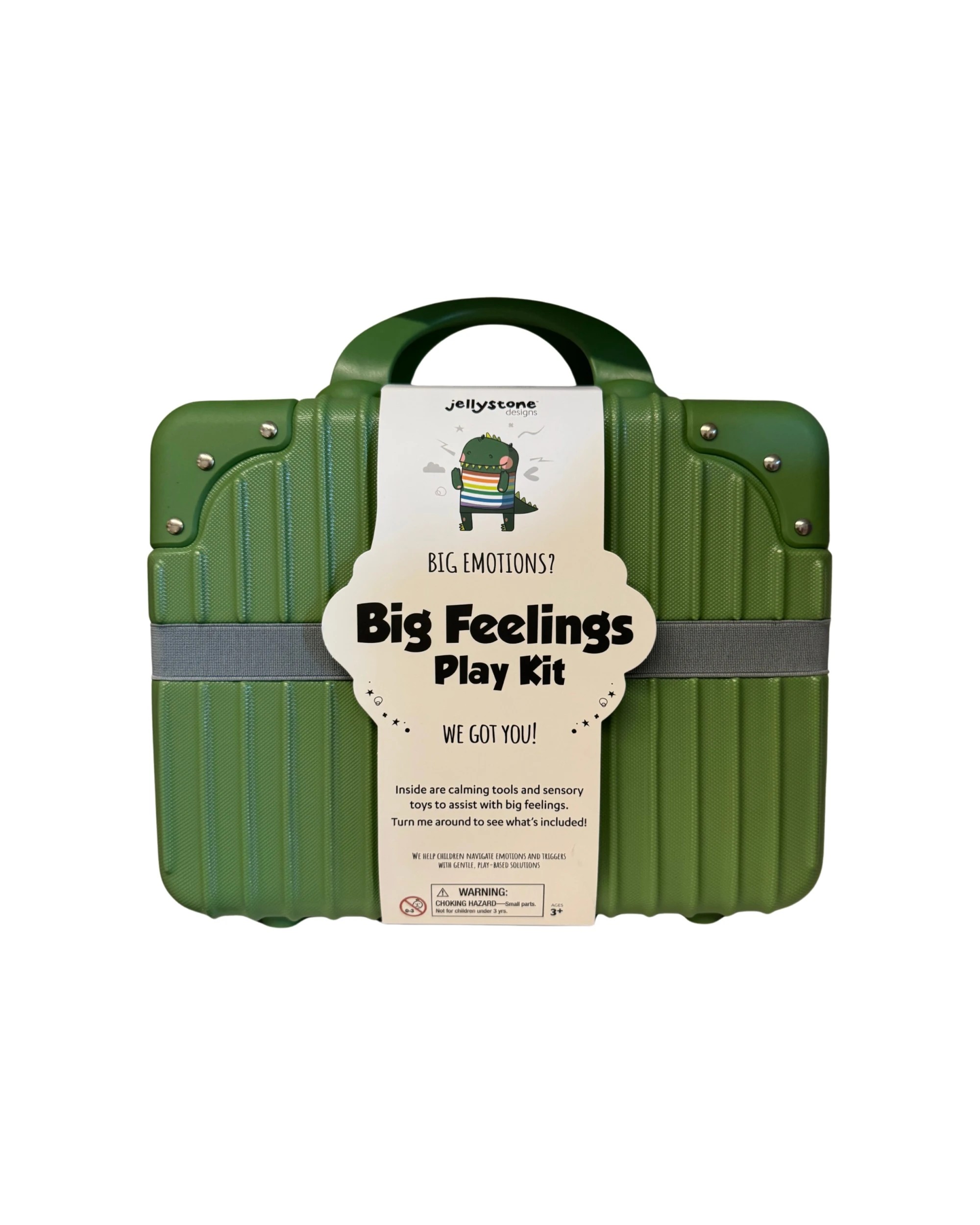 2 Jellystone Designs Big Feelings Play Kit Dino with Suitcase Sensory Toys - Green, 2 of 8
