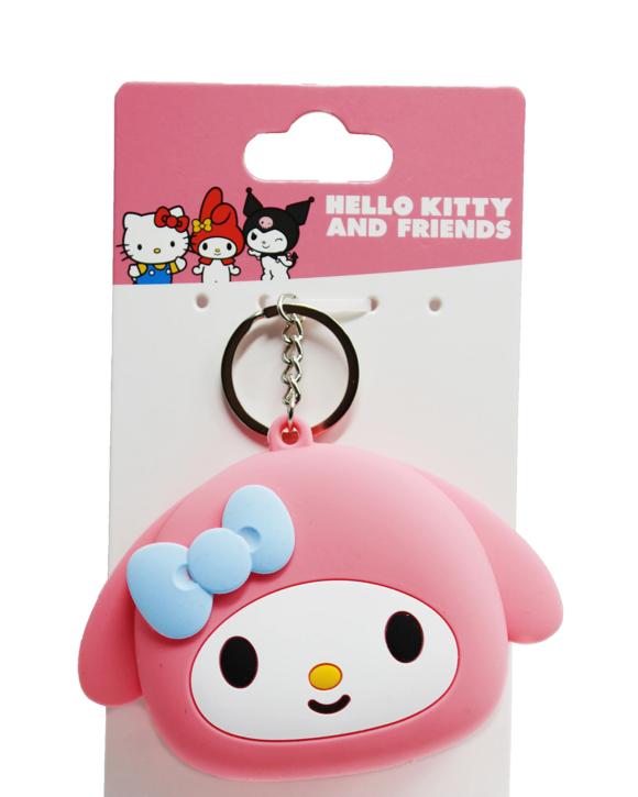 Hello Kitty and Friends License My Melody Keyring - Pink, Blue and Silver Tone