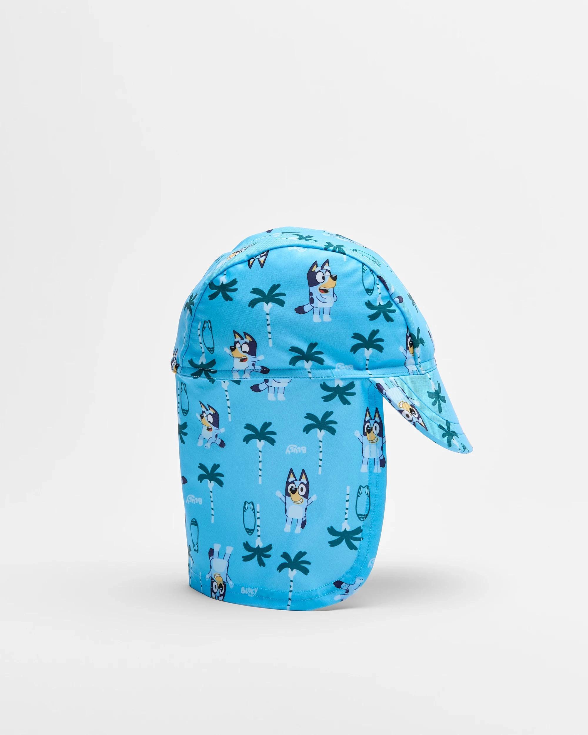 1 Kids Licensed Bluey Palm Tree Swim Hat BLUE, 1 of 3