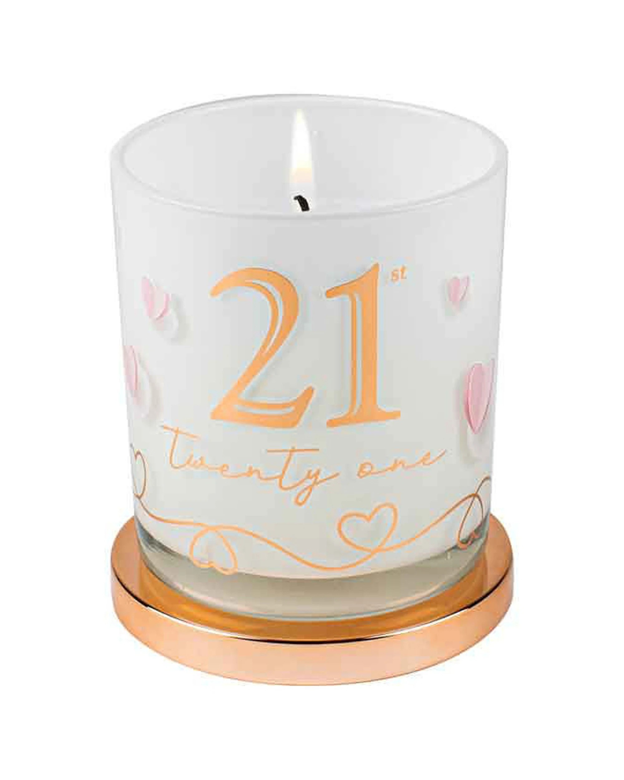 1 Lmd 21st Birthday Party Candle Vanilla Scented Round Gold 9cm
 - White, 1 of 3