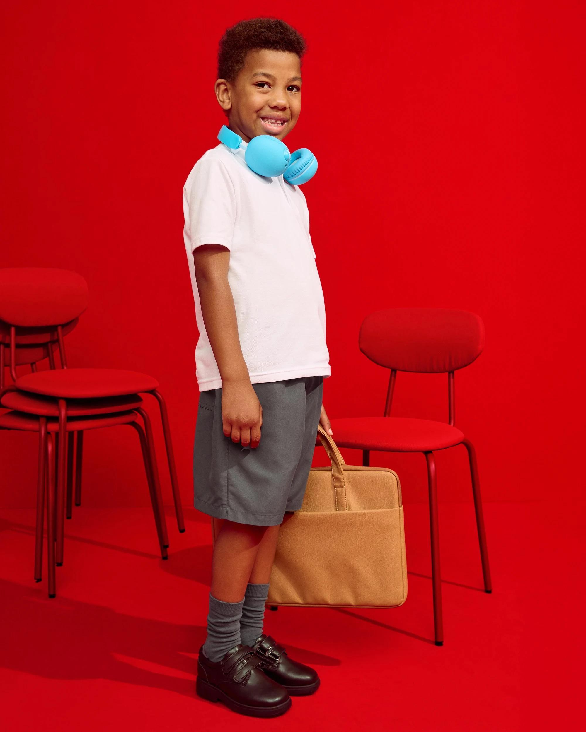 5 Target Kids School 2 Pack Microfibre Shorts GREY, 5 of 5