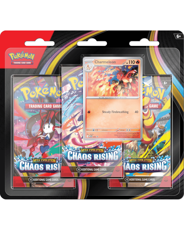 Pokemon Trading Card Game: Mega Evolution Chaos Rising 3-Booster Bli
