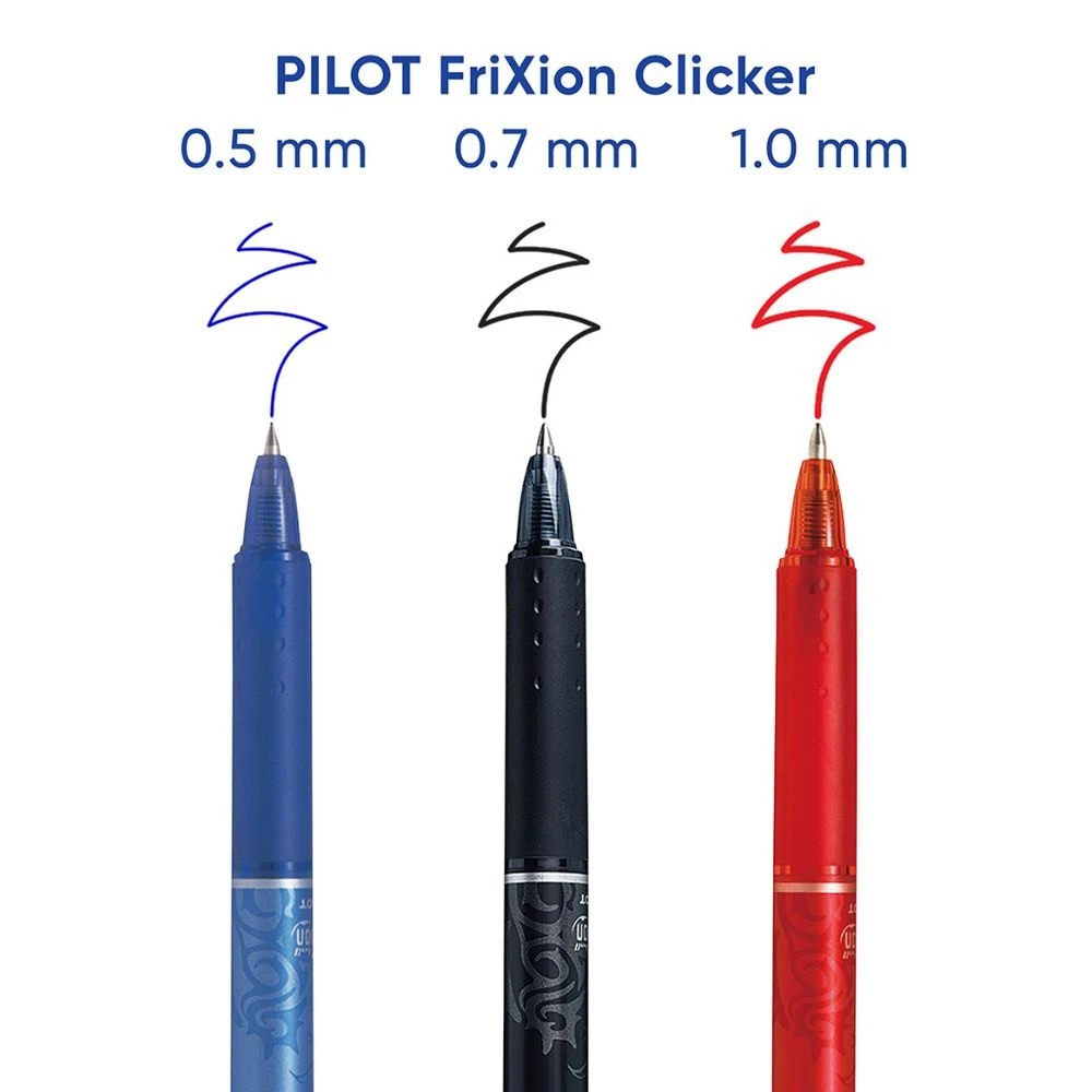 5 PILOT FriXion Clicker Erasable Gel Pen 0.7mm Blue 2 Pack, 5 of 9
