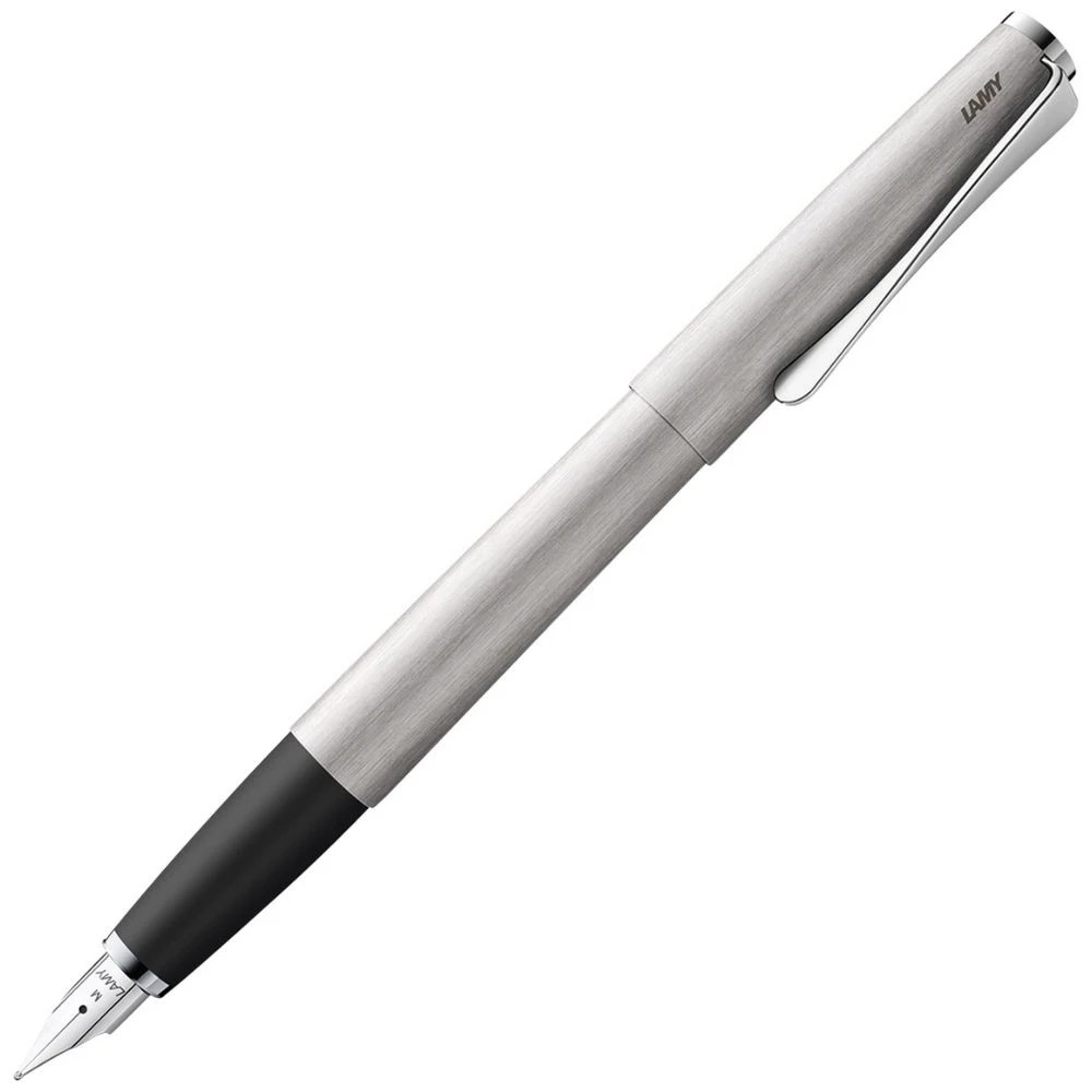 1 Lamy Studio Fountain Pen Medium Brushed Stainless Steel, 1 of 2