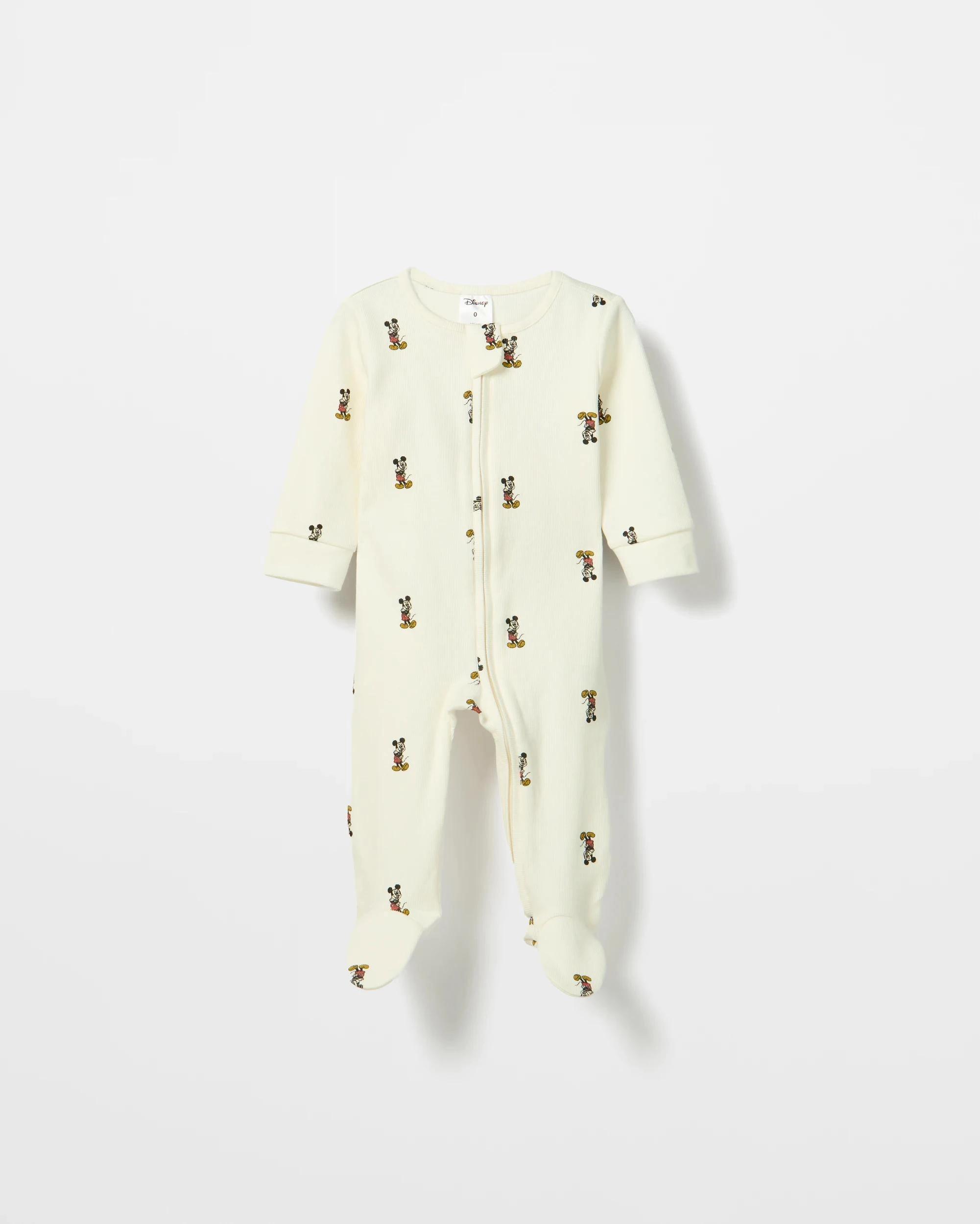 1 Baby Disney Organic Cotton Print Zip Coverall MICKEY MOUSE, 1 of 2
