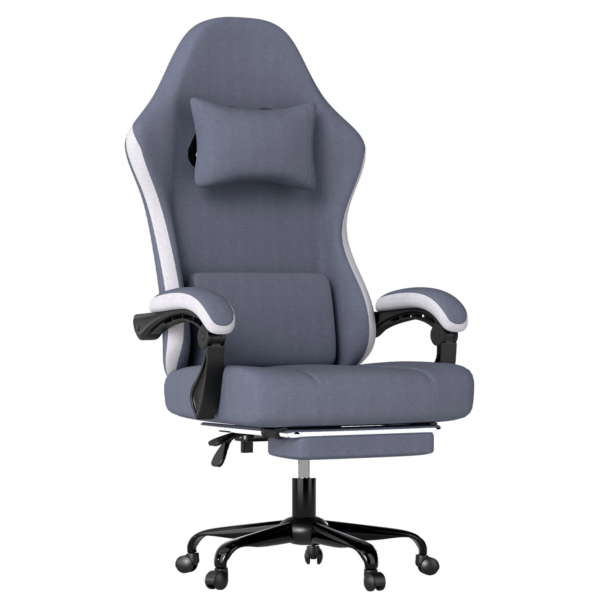1 Levede Ergonomic Office Chair  PU Leather - Grey, 1 of 9