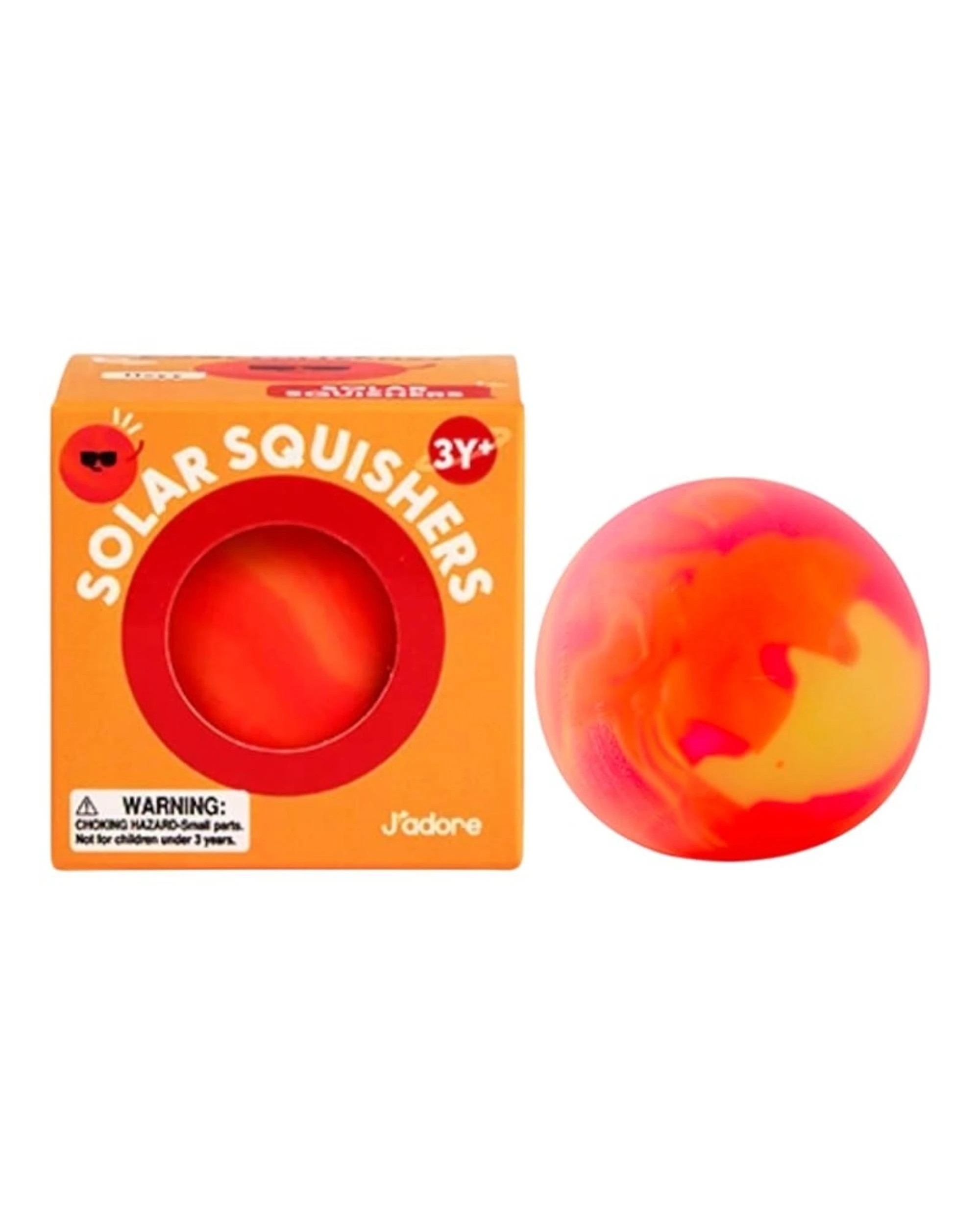1 J'adore Solar Squishers Squishy - Orange, 1 of 3