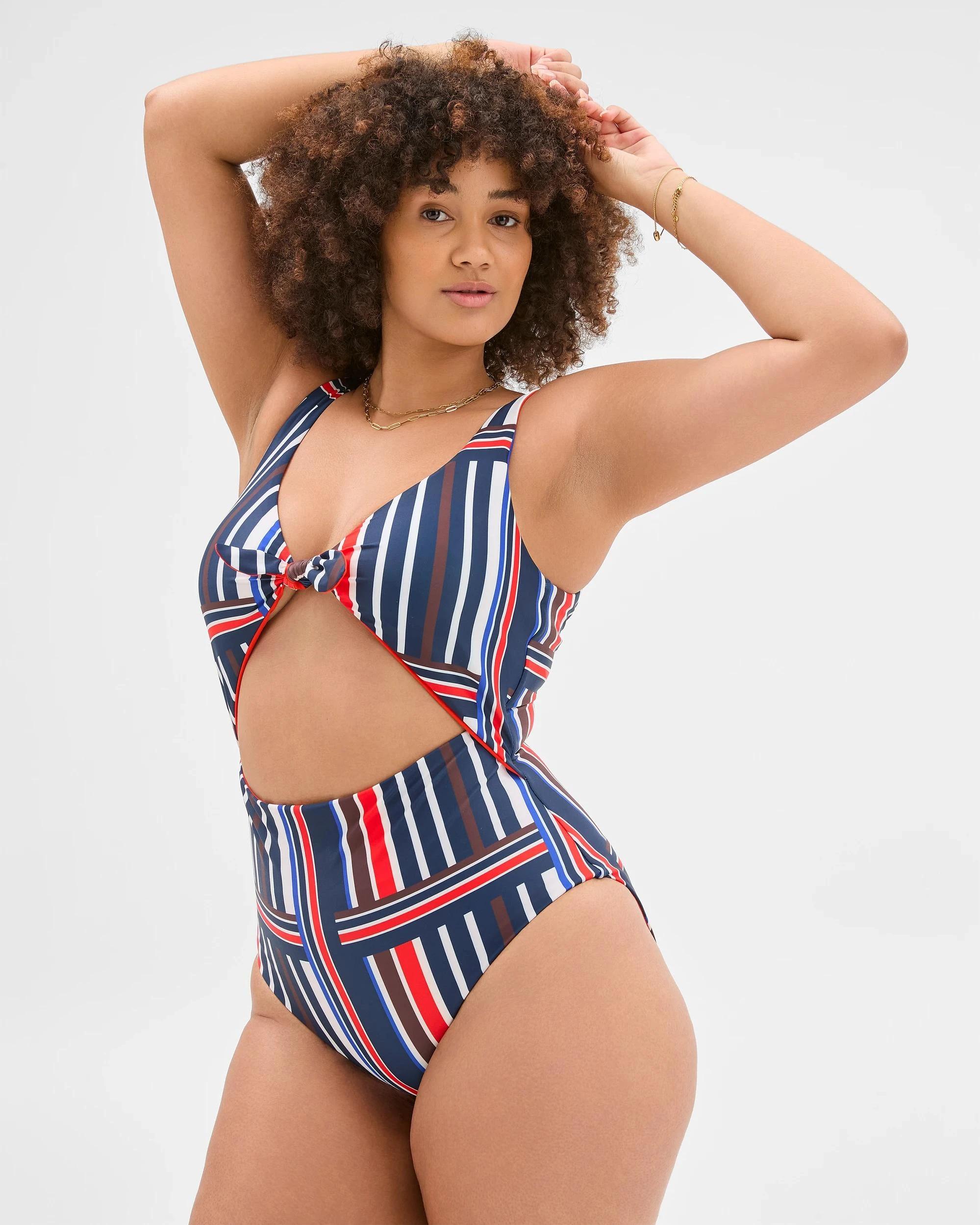 2 Target Resort Reversible Twist Front One Piece Bathers TANGERINE/SUMMER ABSTRACT, 2 of 10